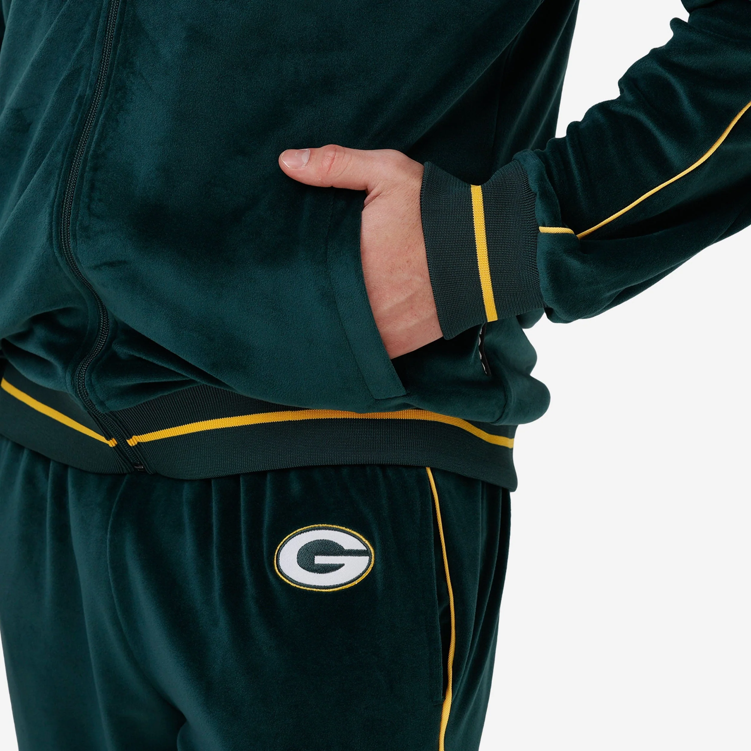 Green Bay Packers Velour Zip Up Top - Image 4