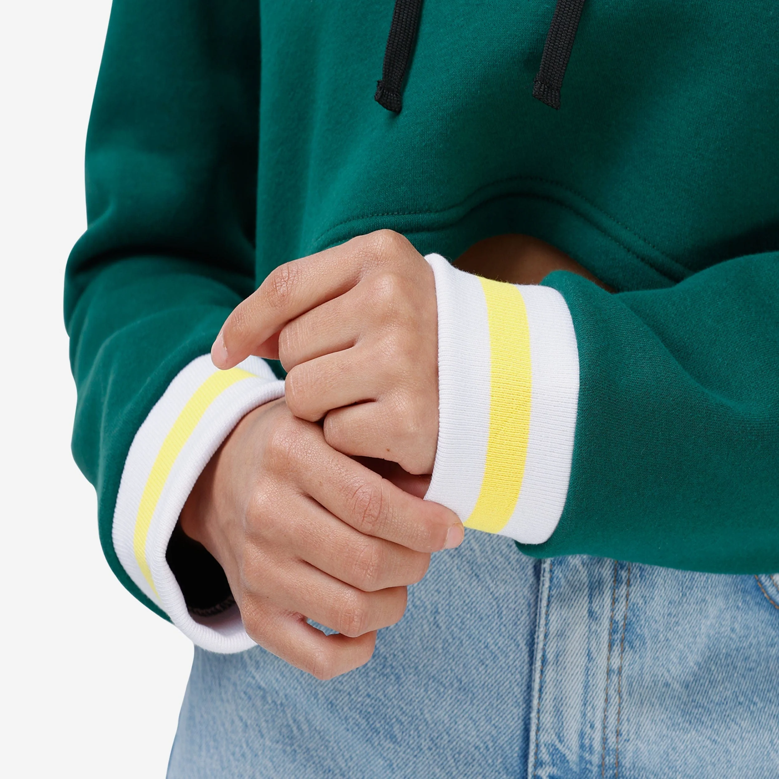 Green Bay Packers Womens Cropped Chenille Hoodie - Image 5