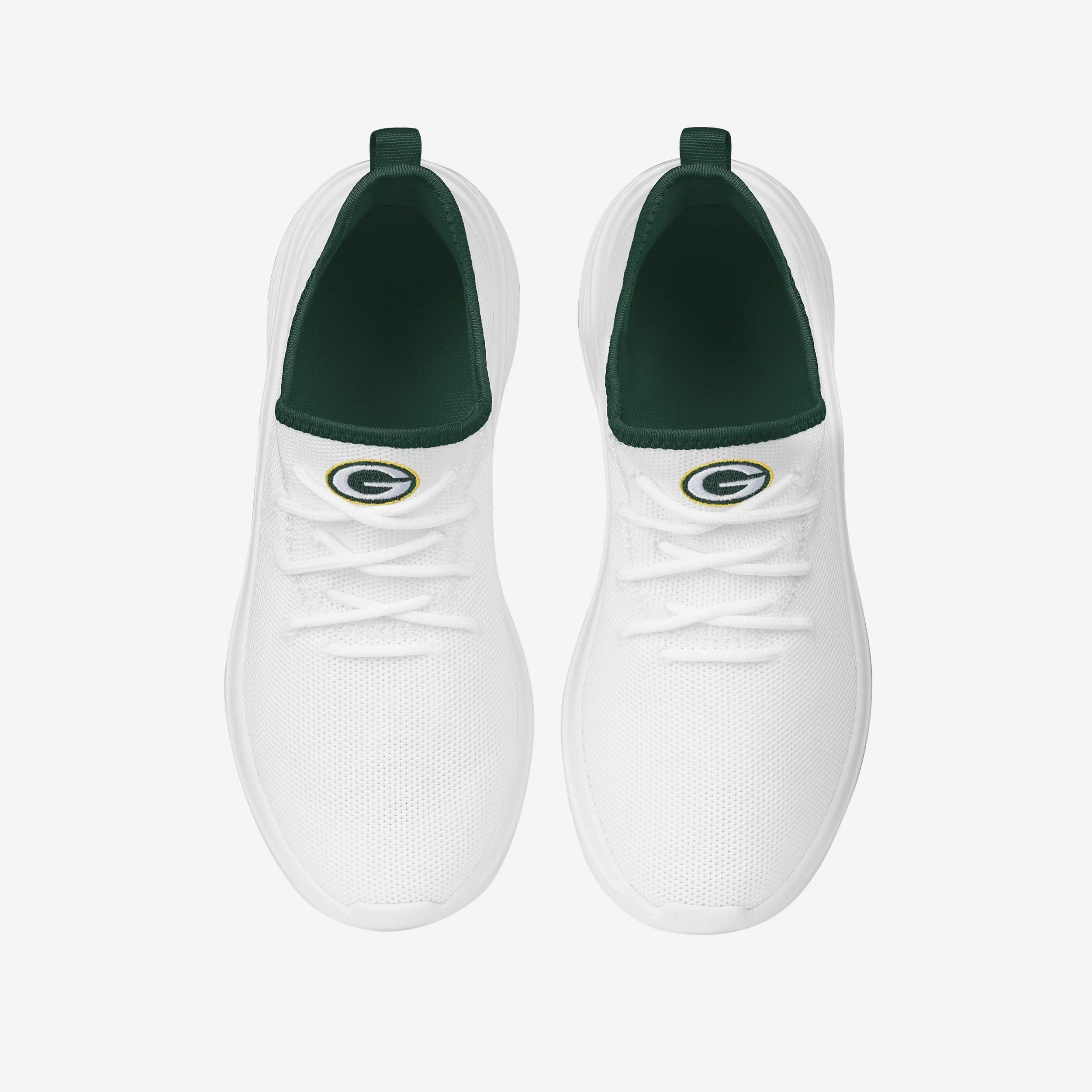 Green Bay Packers Womens Midsole White Sneakers - Image 4