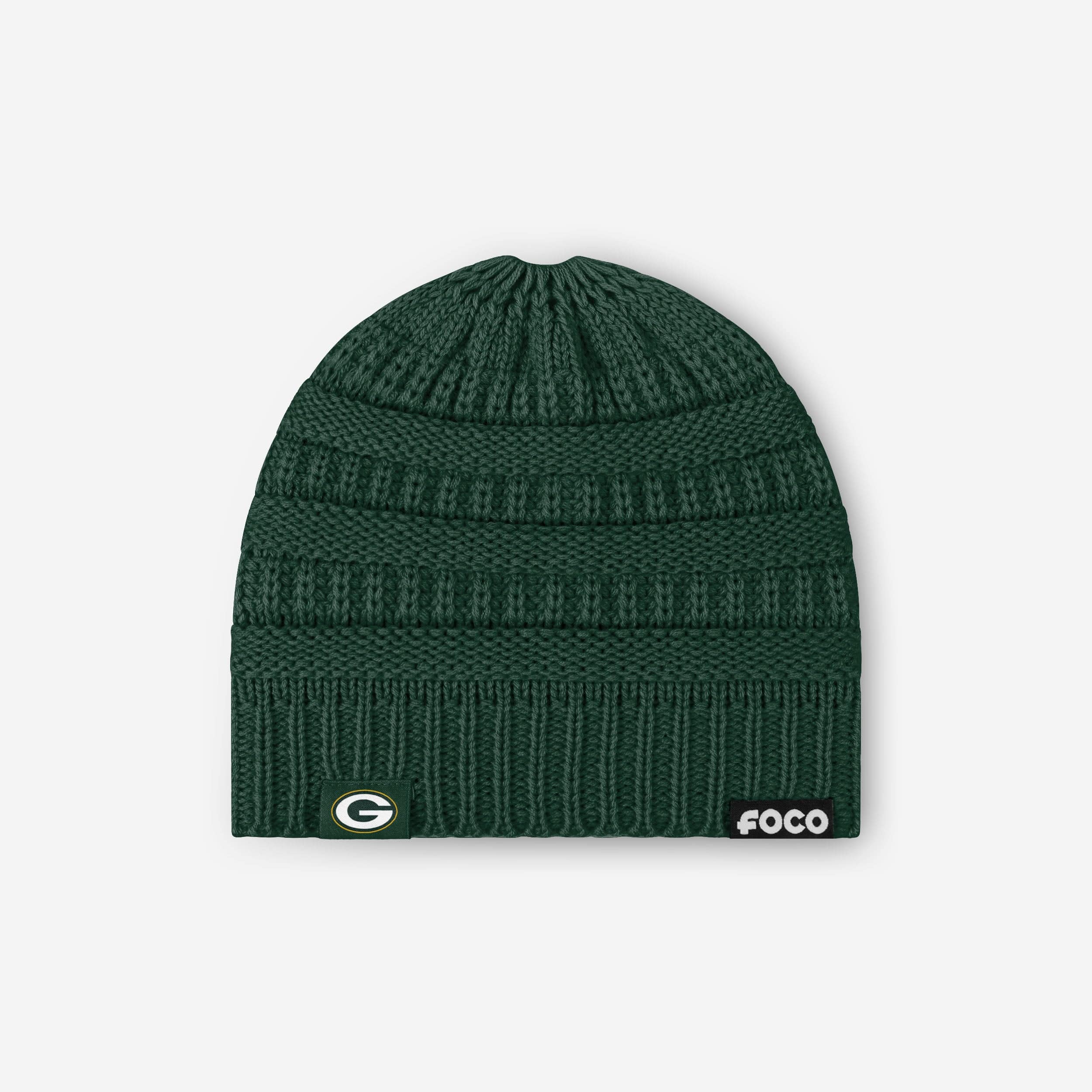Green Bay Packers Womens Solid Ponytail Beanie