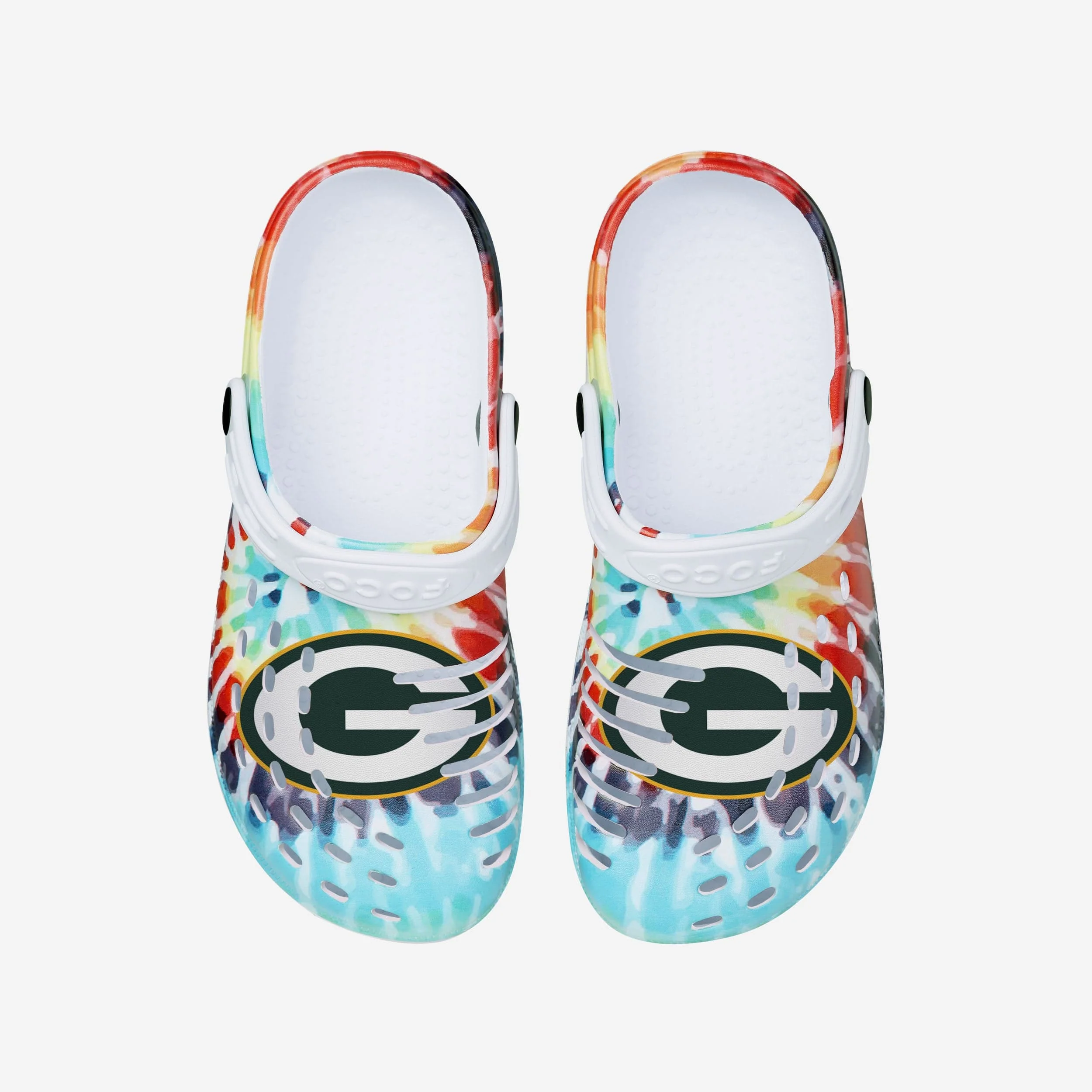 Green Bay Packers Womens Tie-Dye Clog With Strap - Image 4