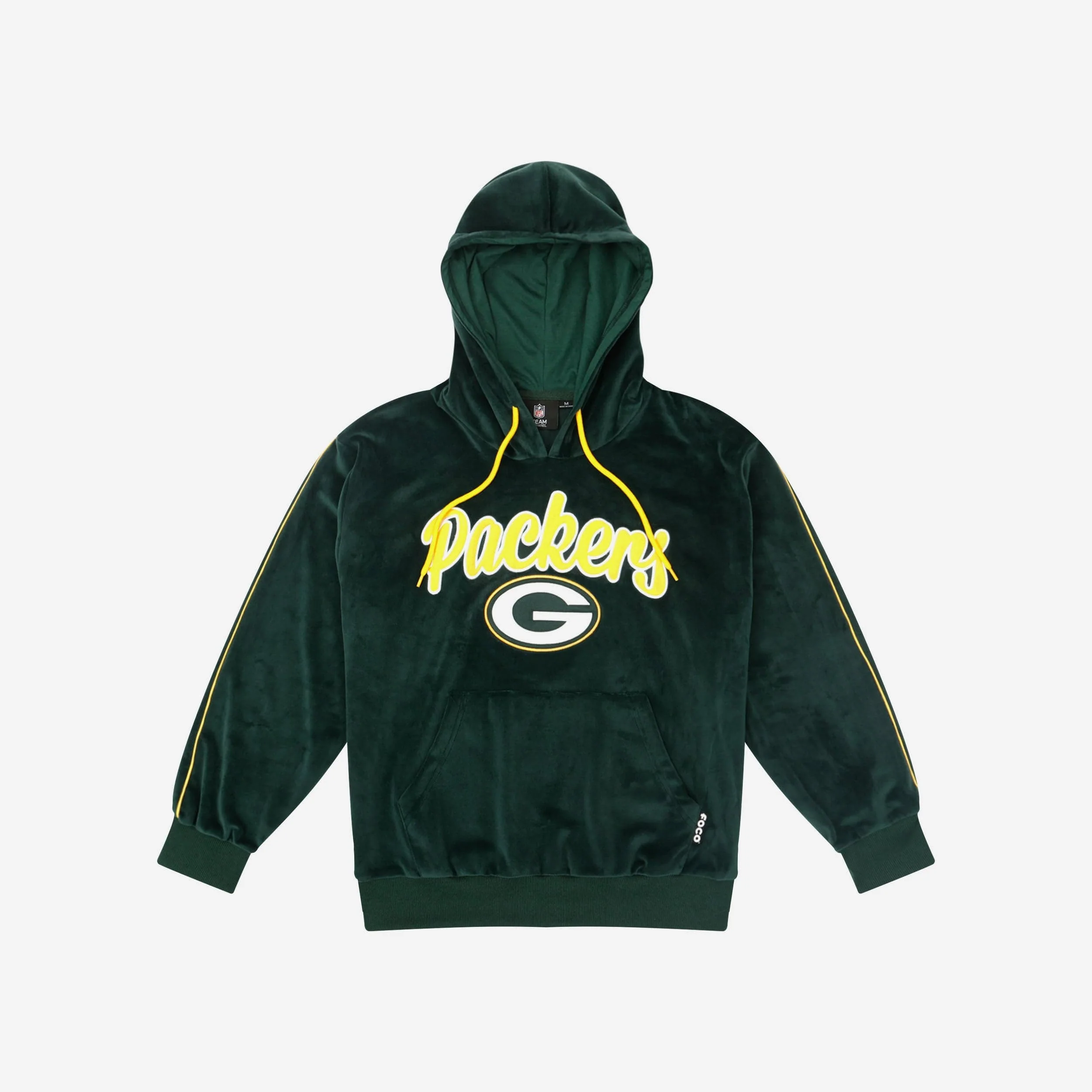 Green Bay Packers Womens Velour Hooded Sweatshirt - Image 5