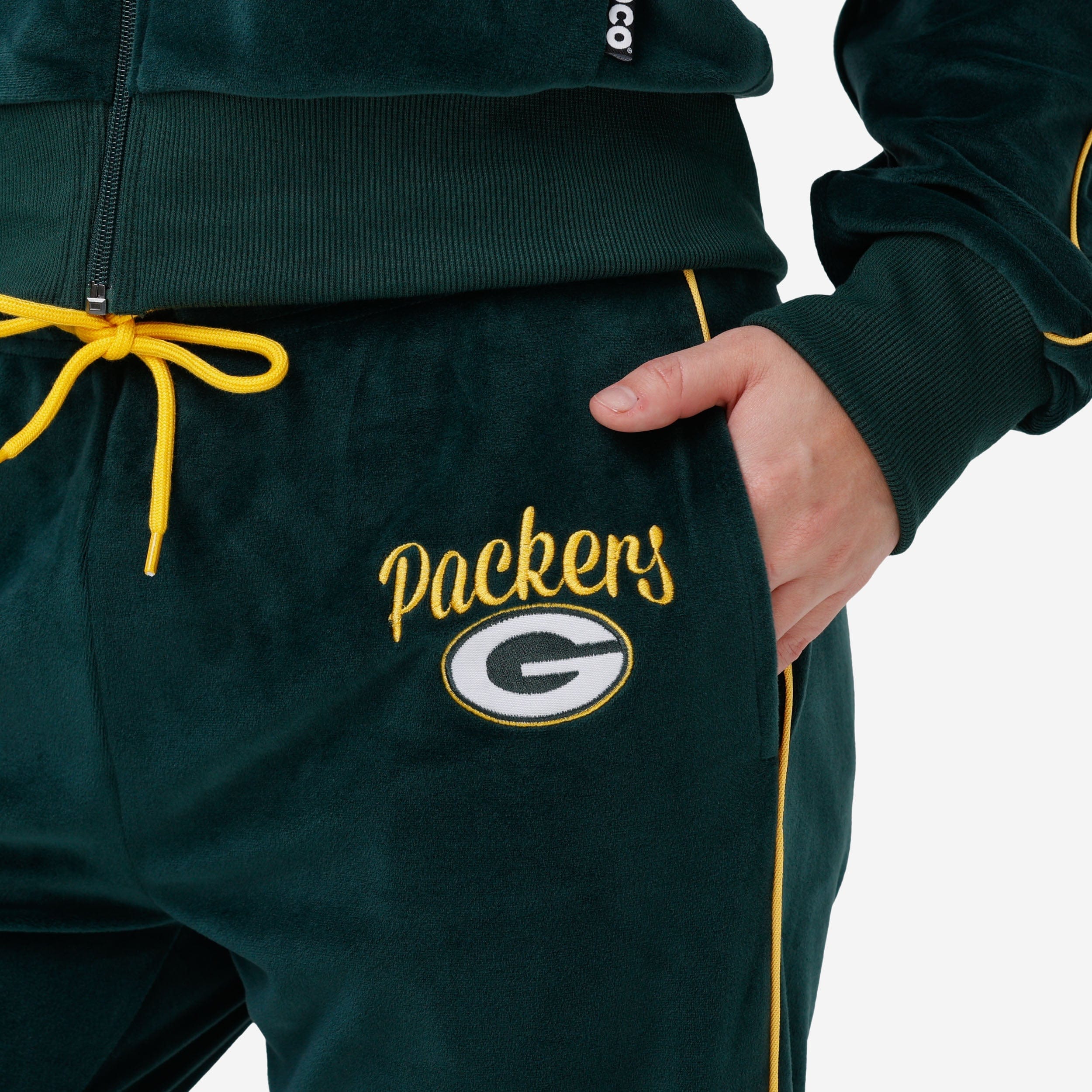 Green Bay Packers Womens Velour Pants - Image 3