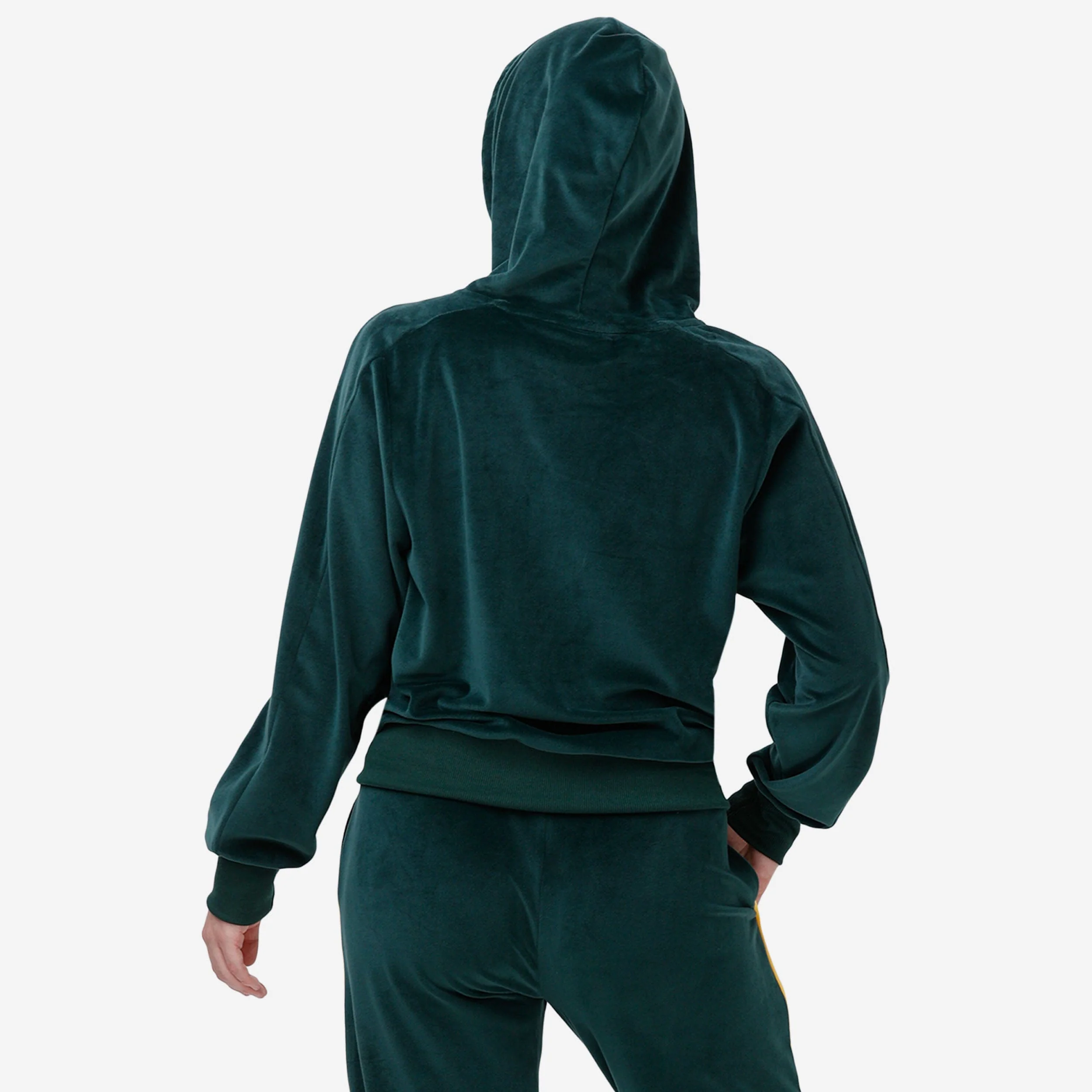 Green Bay Packers Womens Velour Zip Up Top - Image 2