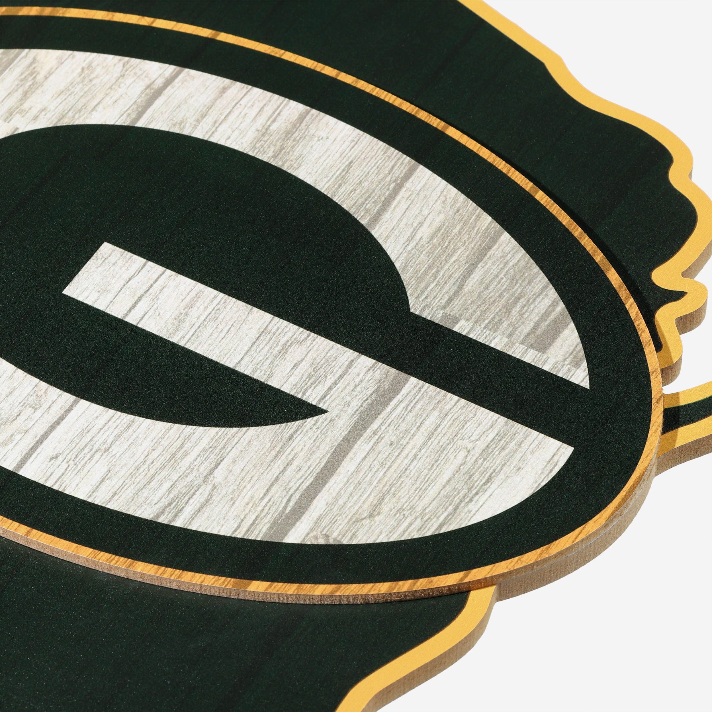 Green Bay Packers Wood State Sign - Image 3