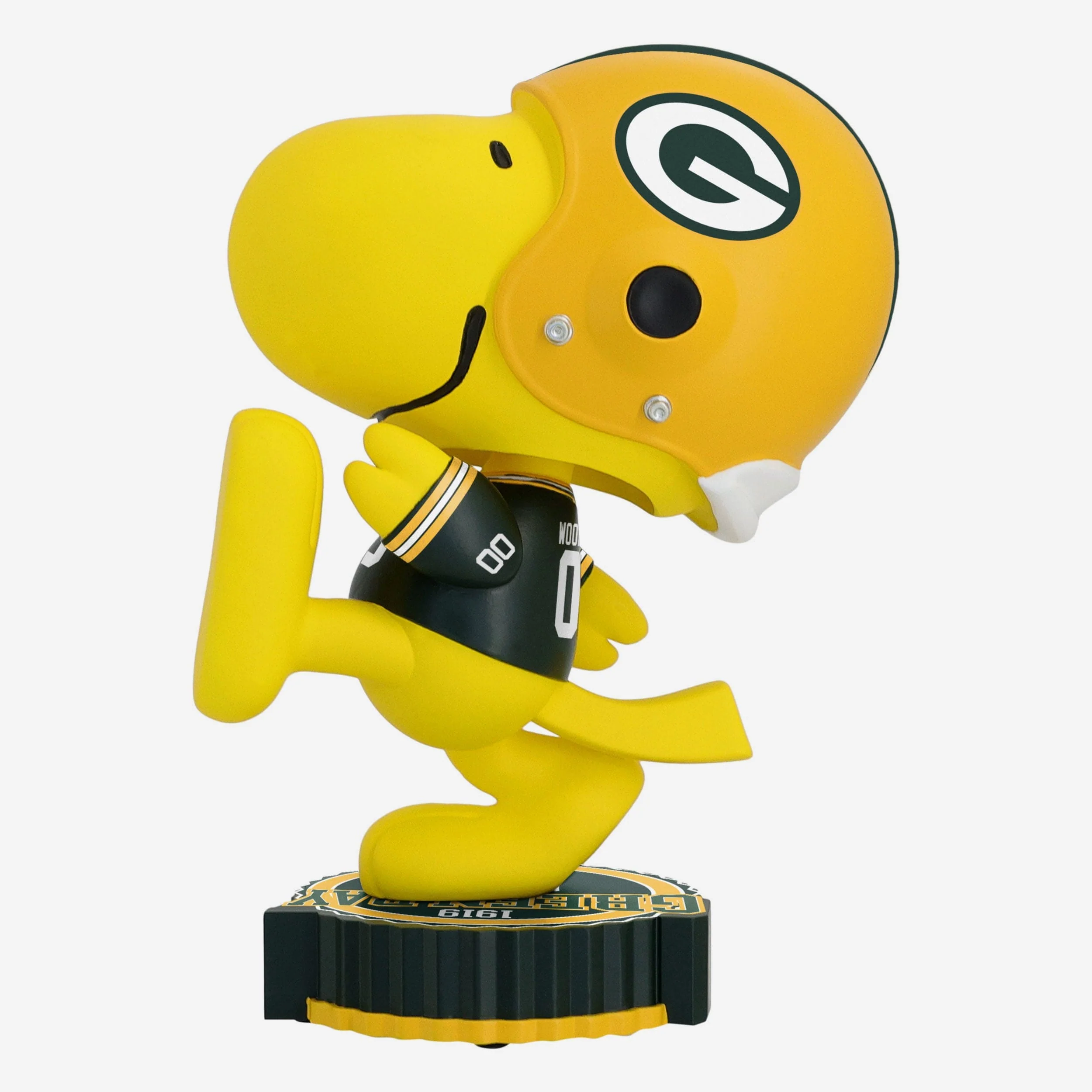 Green Bay Packers Woodstock Peanuts Bighead Bobblehead - Image 5