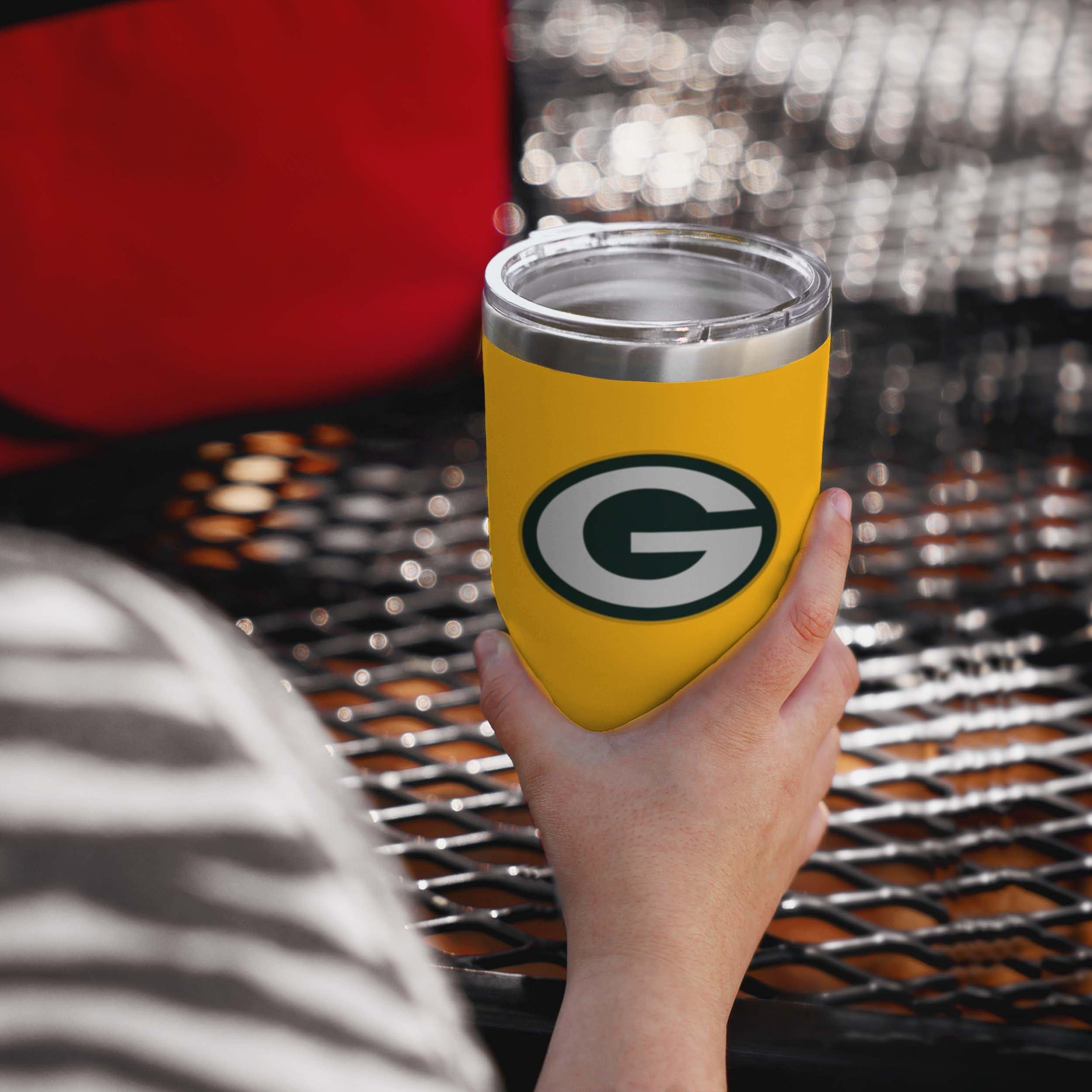 Green Bay Packers Yellow Team Logo 30 oz Tumbler - Image 2