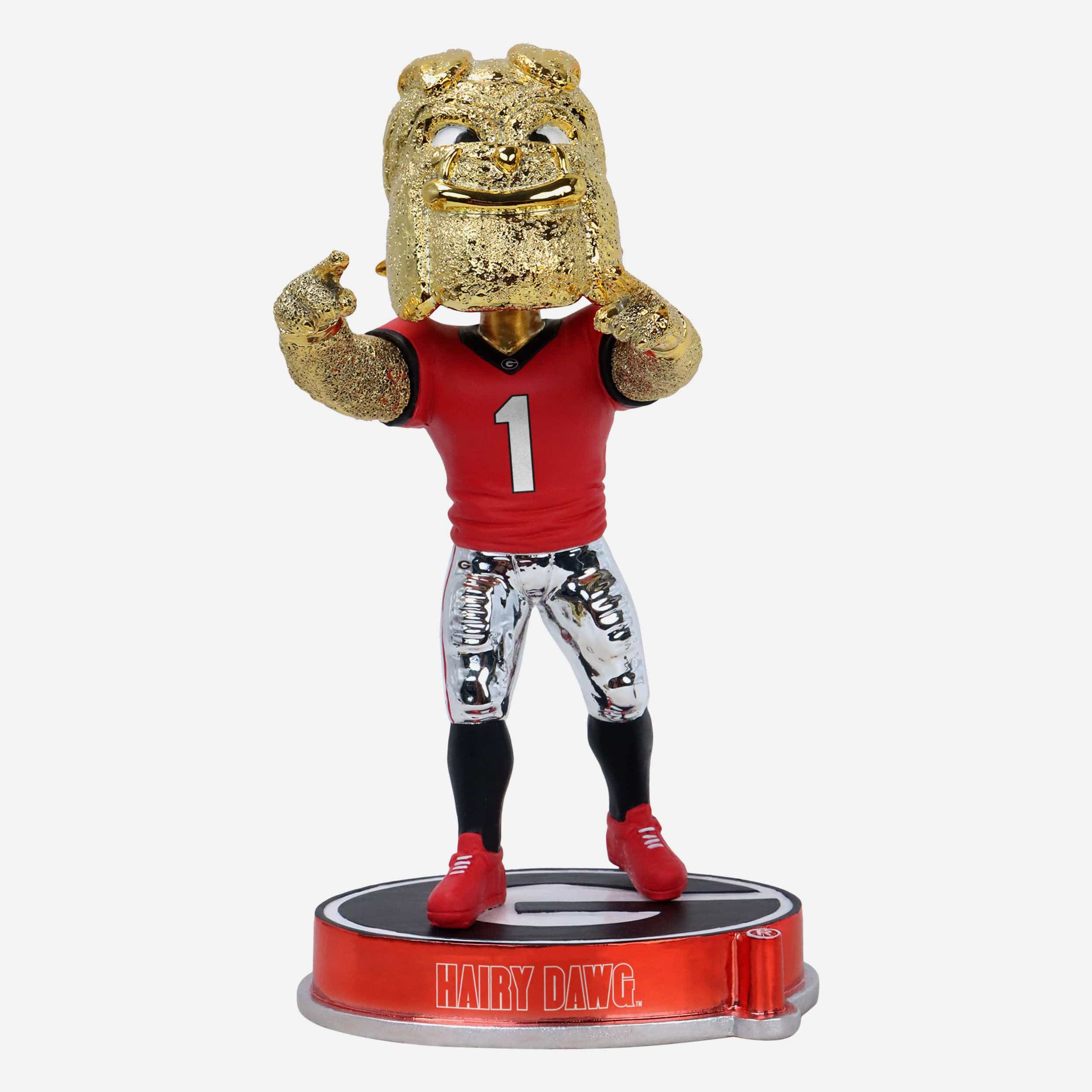 Hairy Dawg Georgia Bulldogs Electroplated Mascot Bobblehead