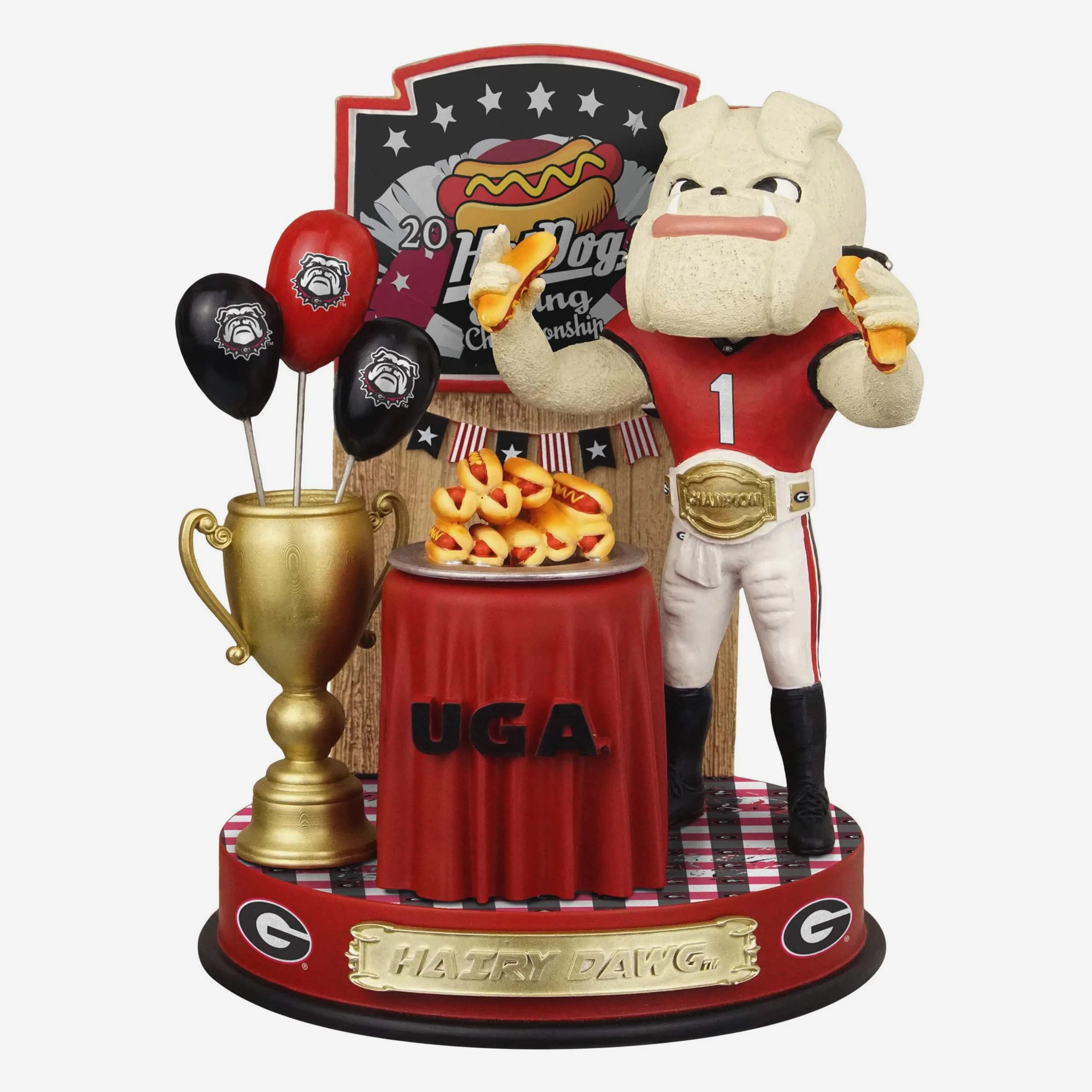 Hairy Dawg Georgia Bulldogs Hot Dog Eating Contest Bobblehead