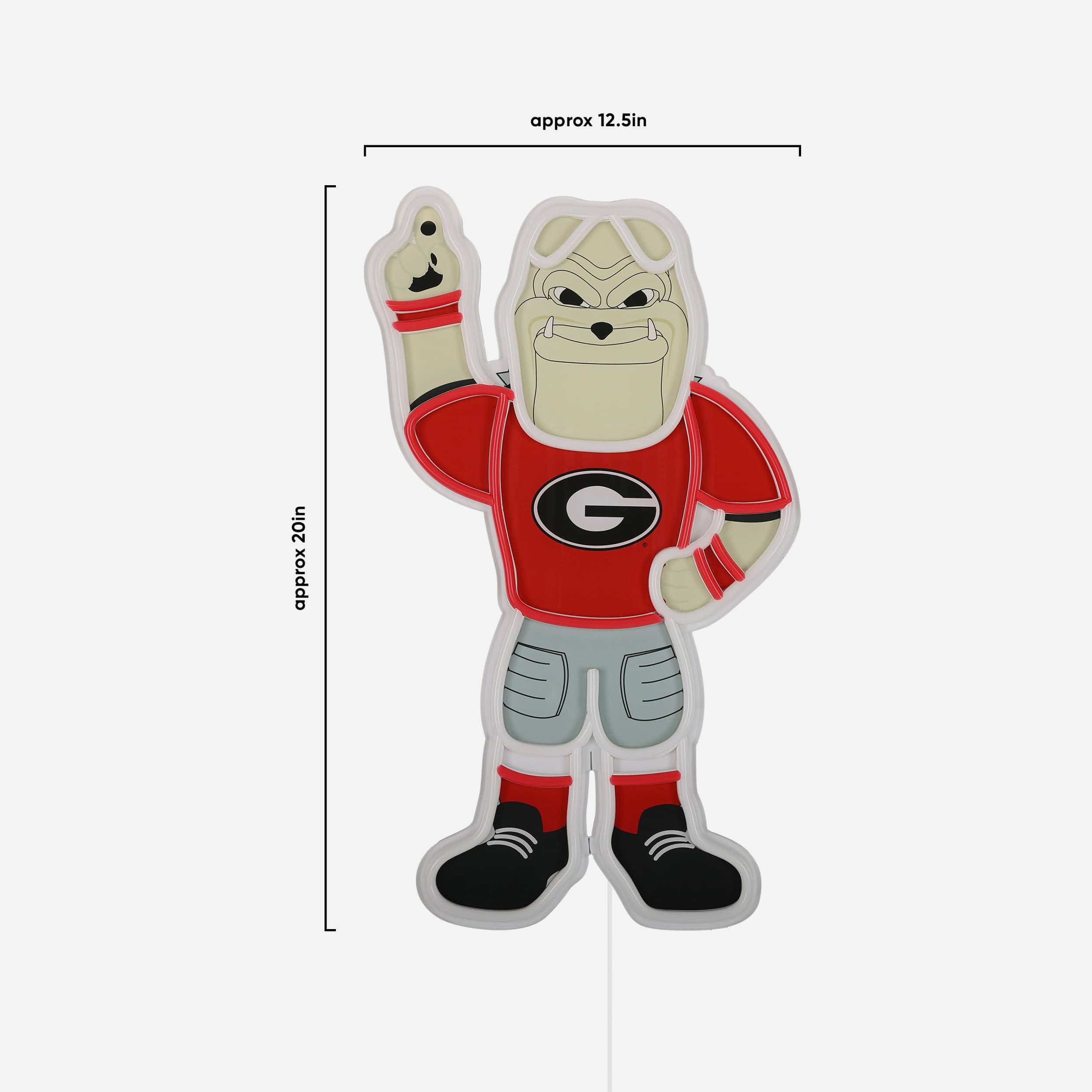 Hairy Dawg Georgia Bulldogs LED Neon Light Up Mascot Sign - Image 5