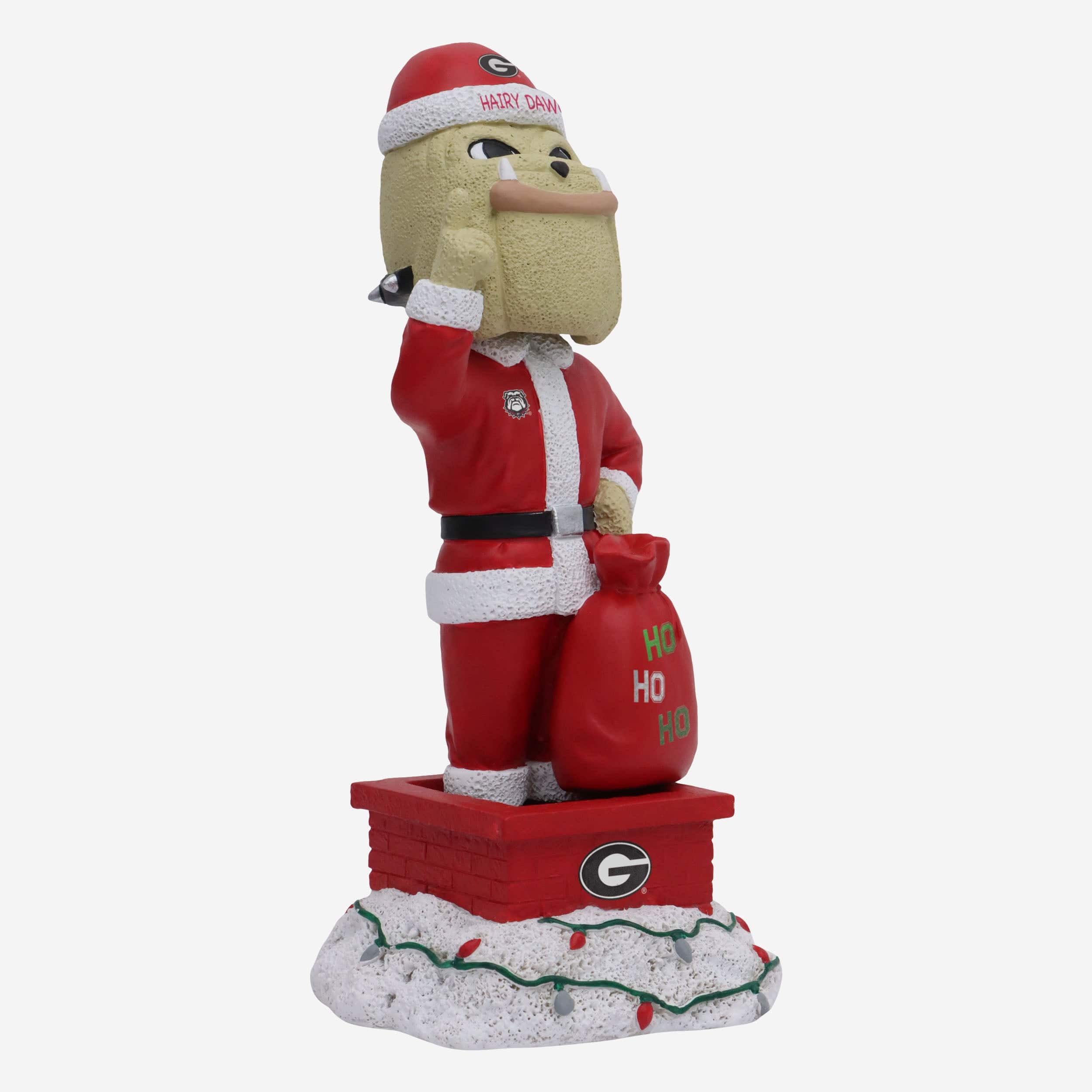 Hairy Dawg Georgia Bulldogs Santa Mascot Bobblehead - Image 4