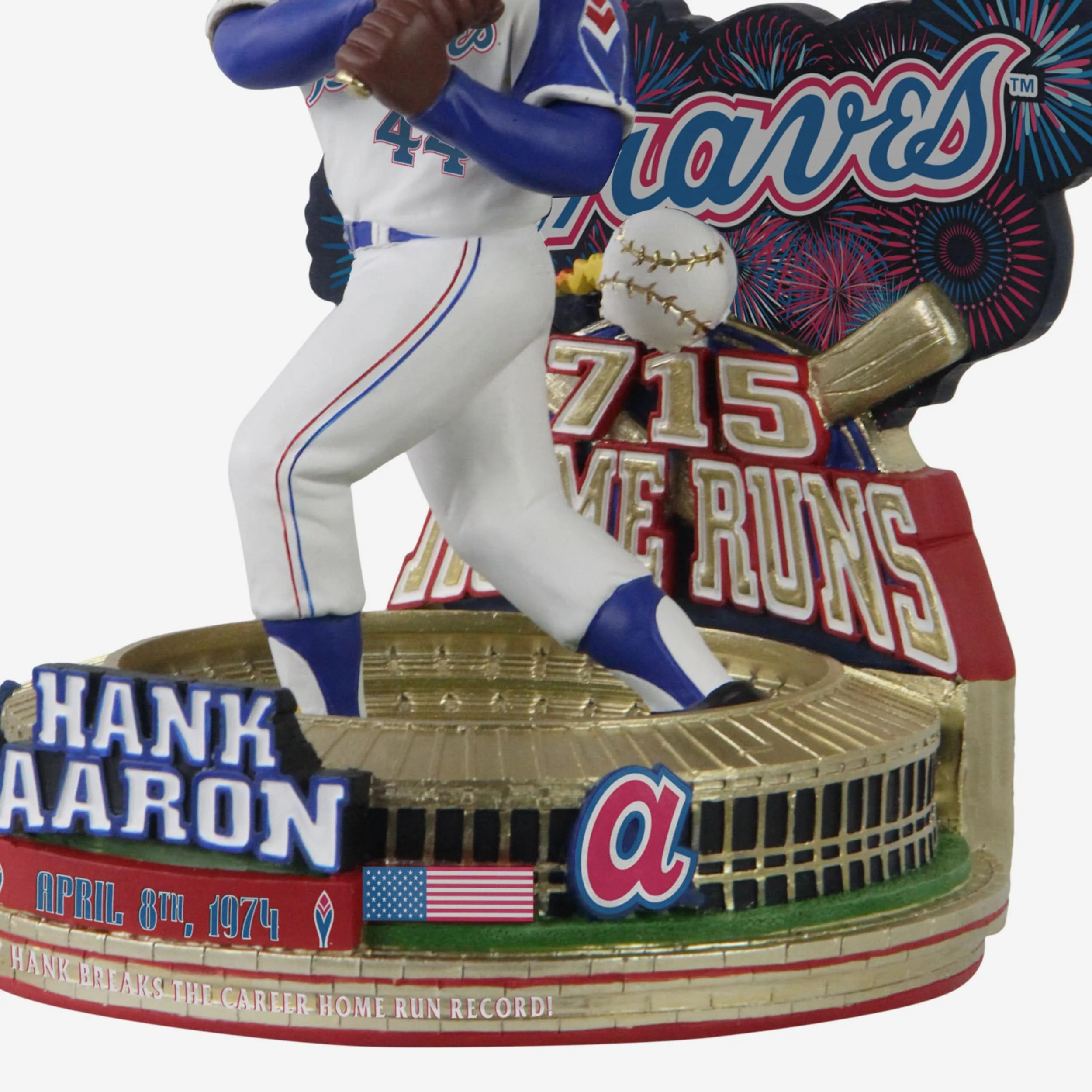Hank Aaron Atlanta Braves 715th Home Run Moment Variant Bobblehead - Image 3