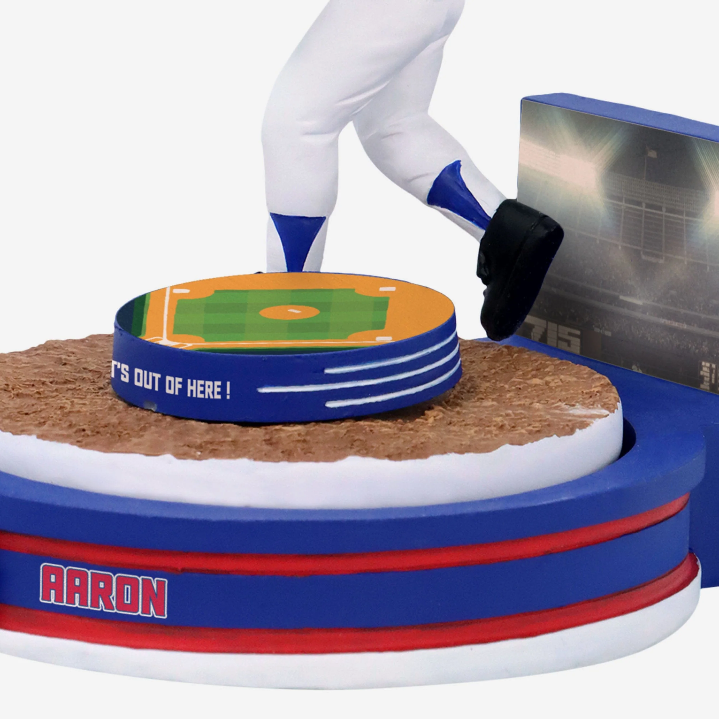 Hank Aaron Atlanta Braves Home Run Spinner Mini Bobblehead Scene - Image 4