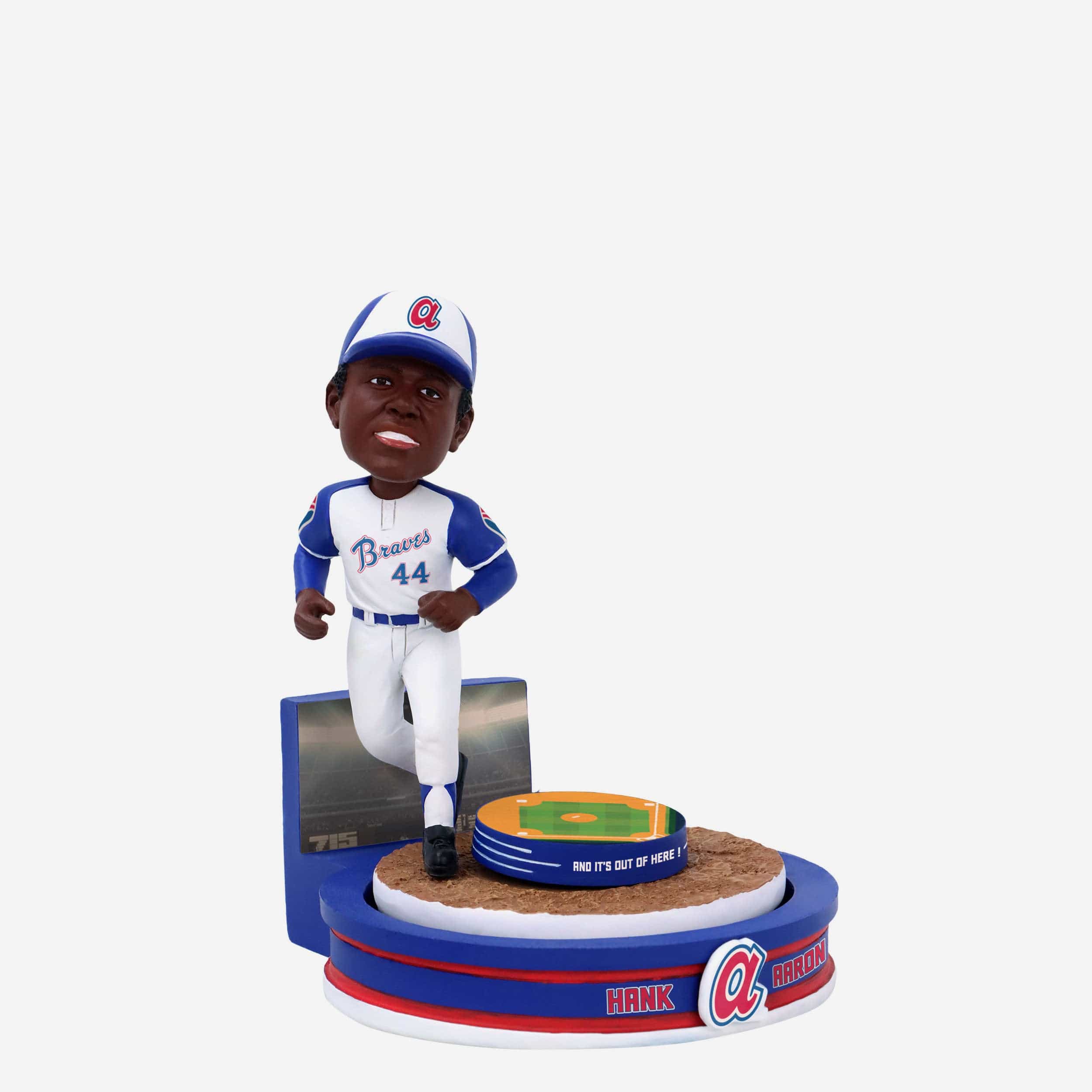 Hank Aaron Atlanta Braves Home Run Spinner Mini Bobblehead Scene - Image 5