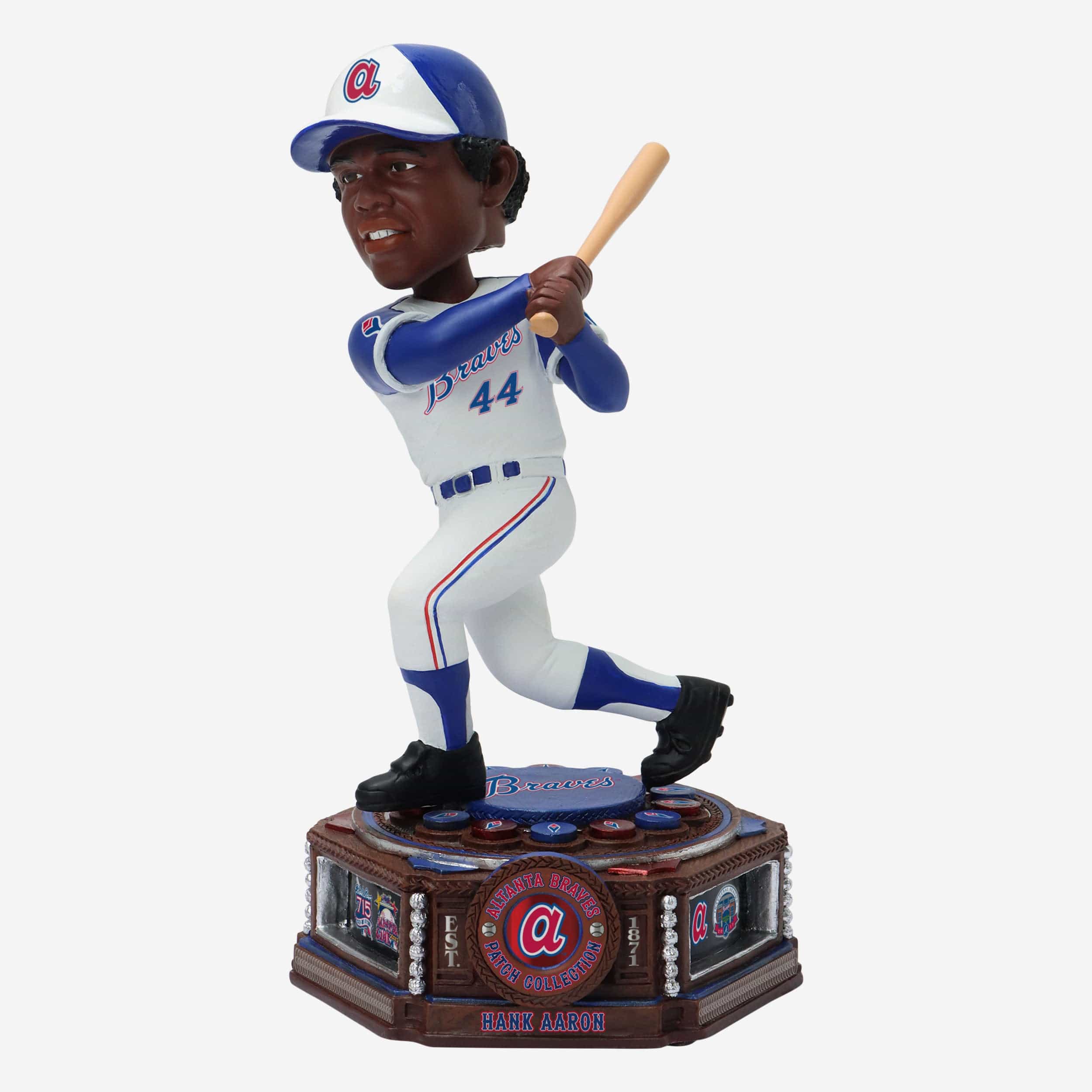 Hank Aaron Atlanta Braves Patch Collection Bobblehead