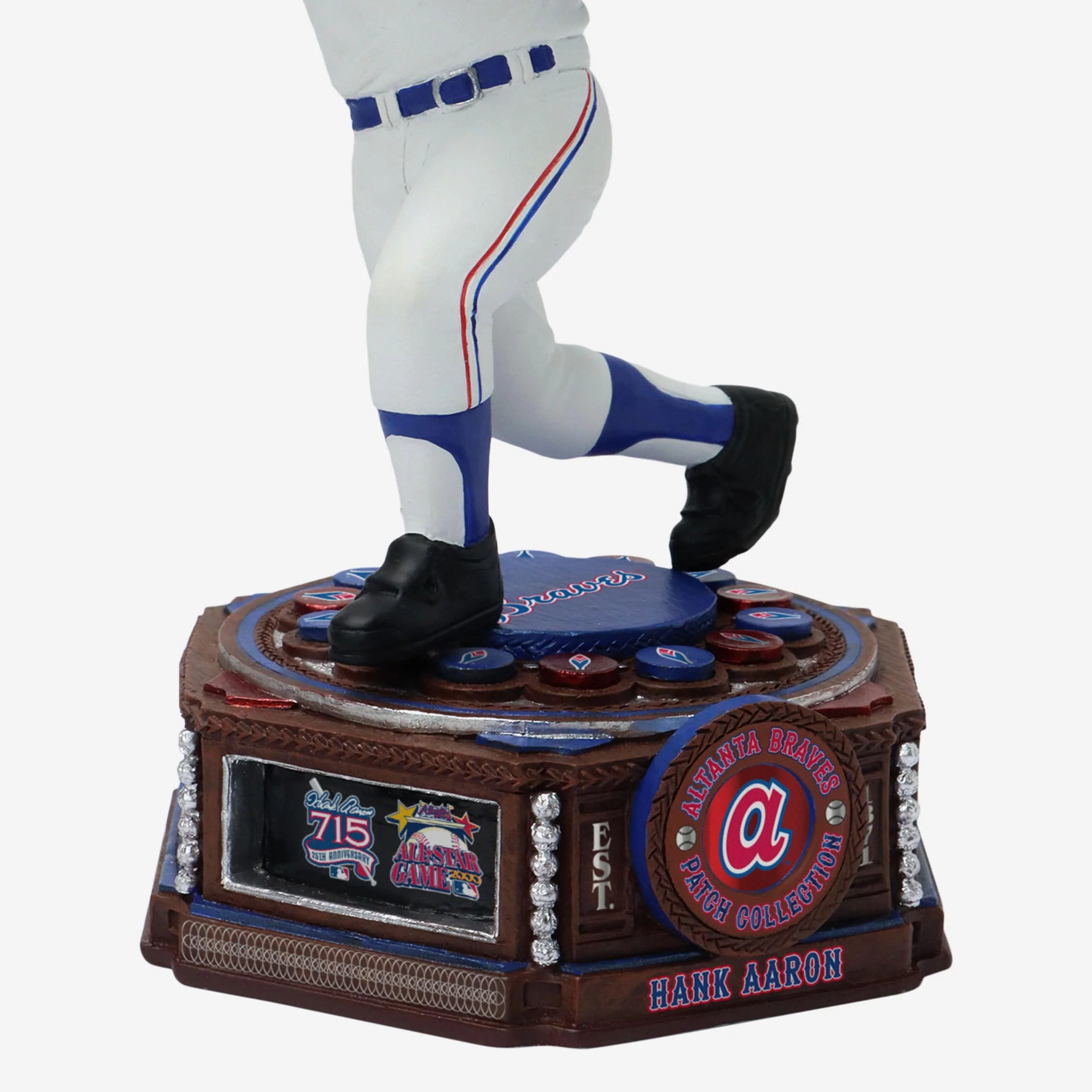 Hank Aaron Atlanta Braves Patch Collection Bobblehead - Image 3