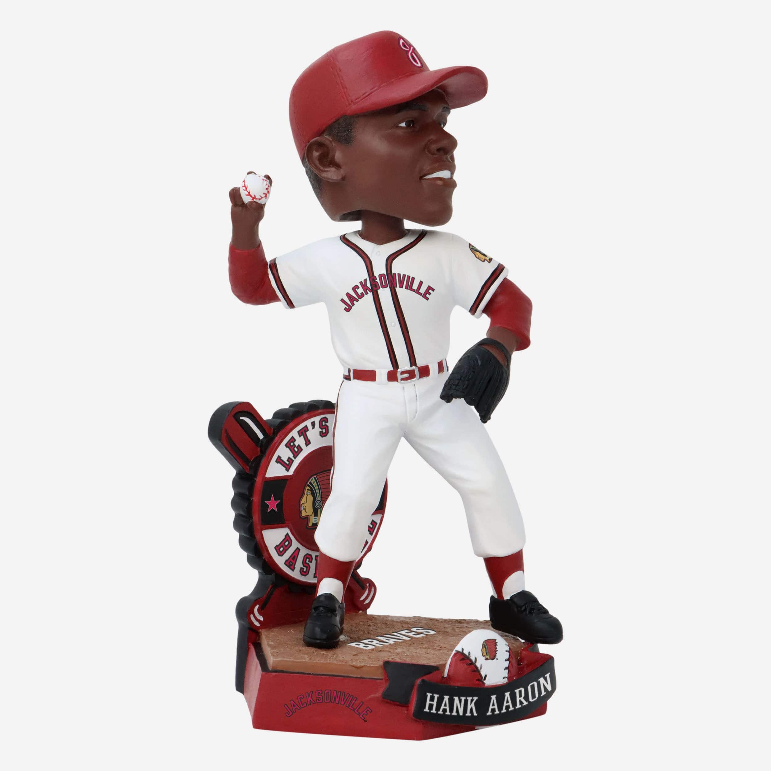 Hank Aaron Jacksonville Braves Minor League Bobblehead - Image 4