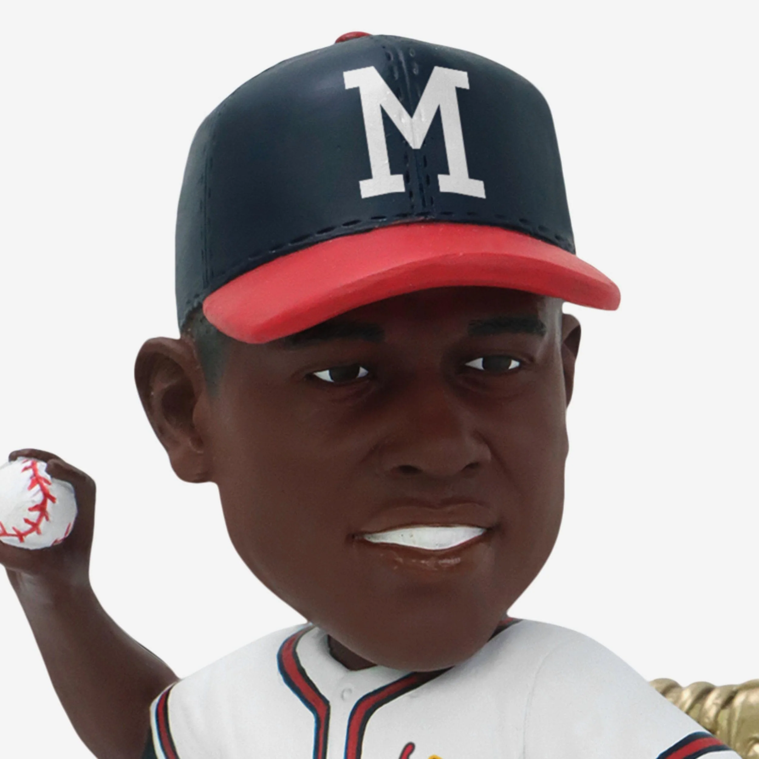 Hank Aaron Milwaukee Braves 1958 Gold Glove Bobblehead - Image 2