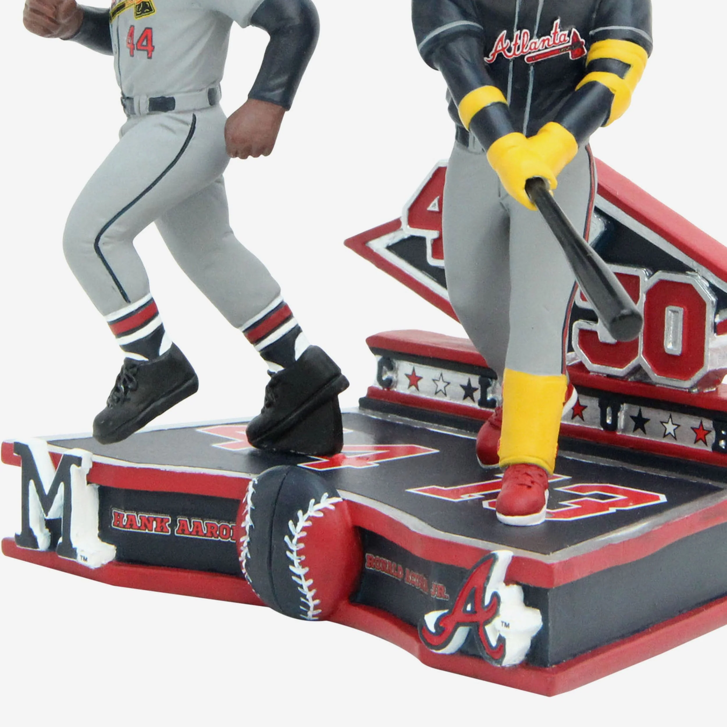 Hank Aaron & Ronald Acuna Jr Atlanta Braves 40/30 Club Dual Bobblehead - Image 4