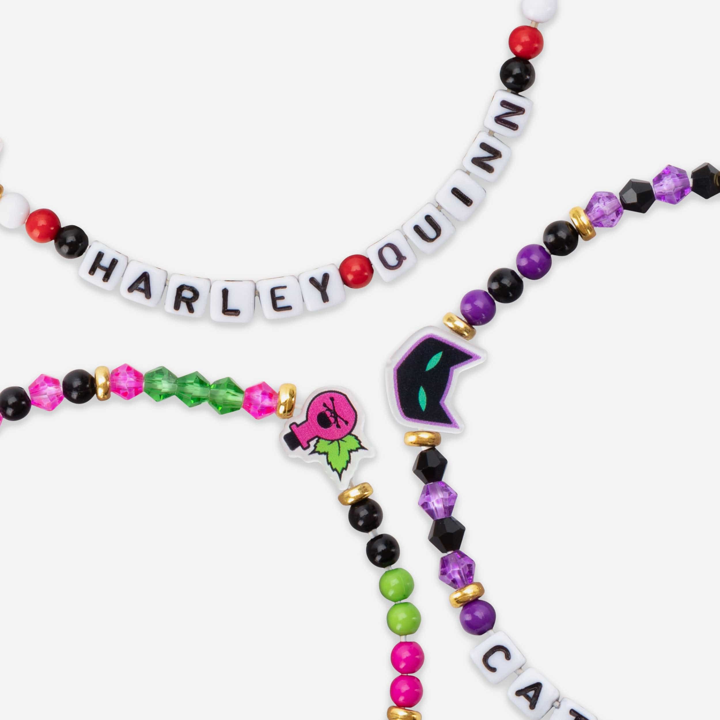 Harley Quinn™ & Catwoman™ & Poison Ivy™ DC 3 Pack Friendship Bracelet - Image 2