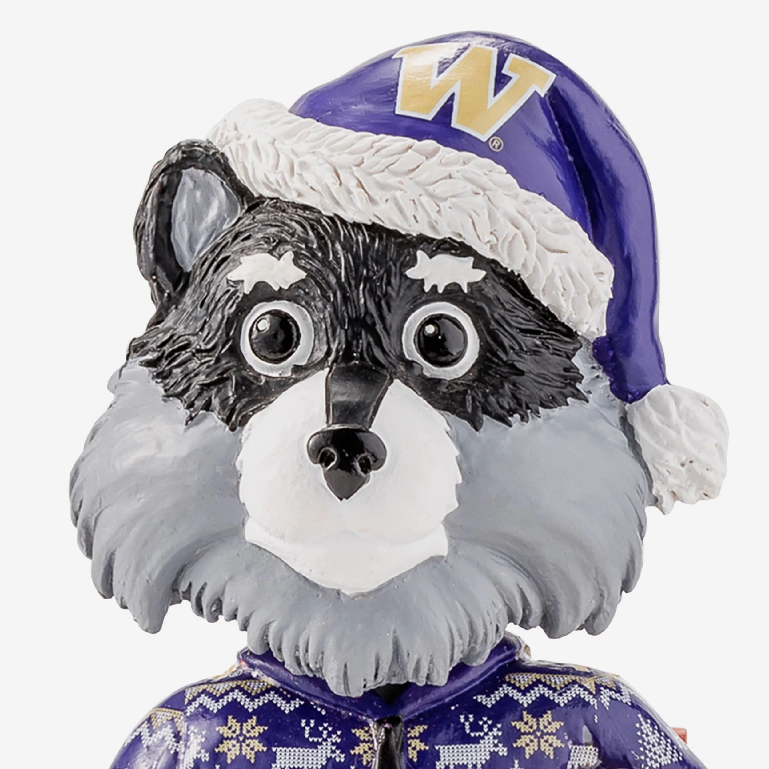 Harry The Husky Washington Huskies Holiday Mascot Bobblehead - Image 2