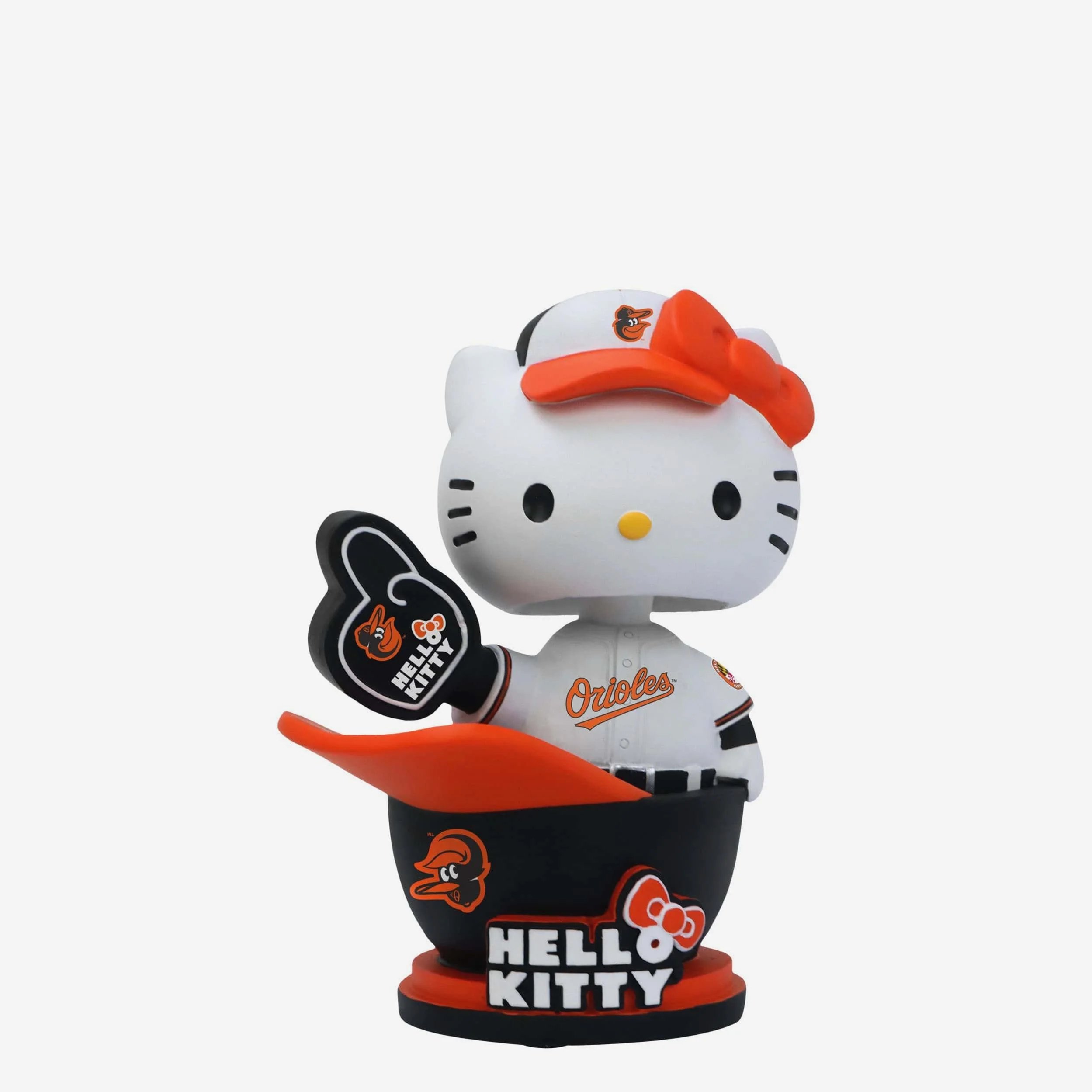 Hello Kitty® Baltimore Orioles Baseball Helmet Bobblehead