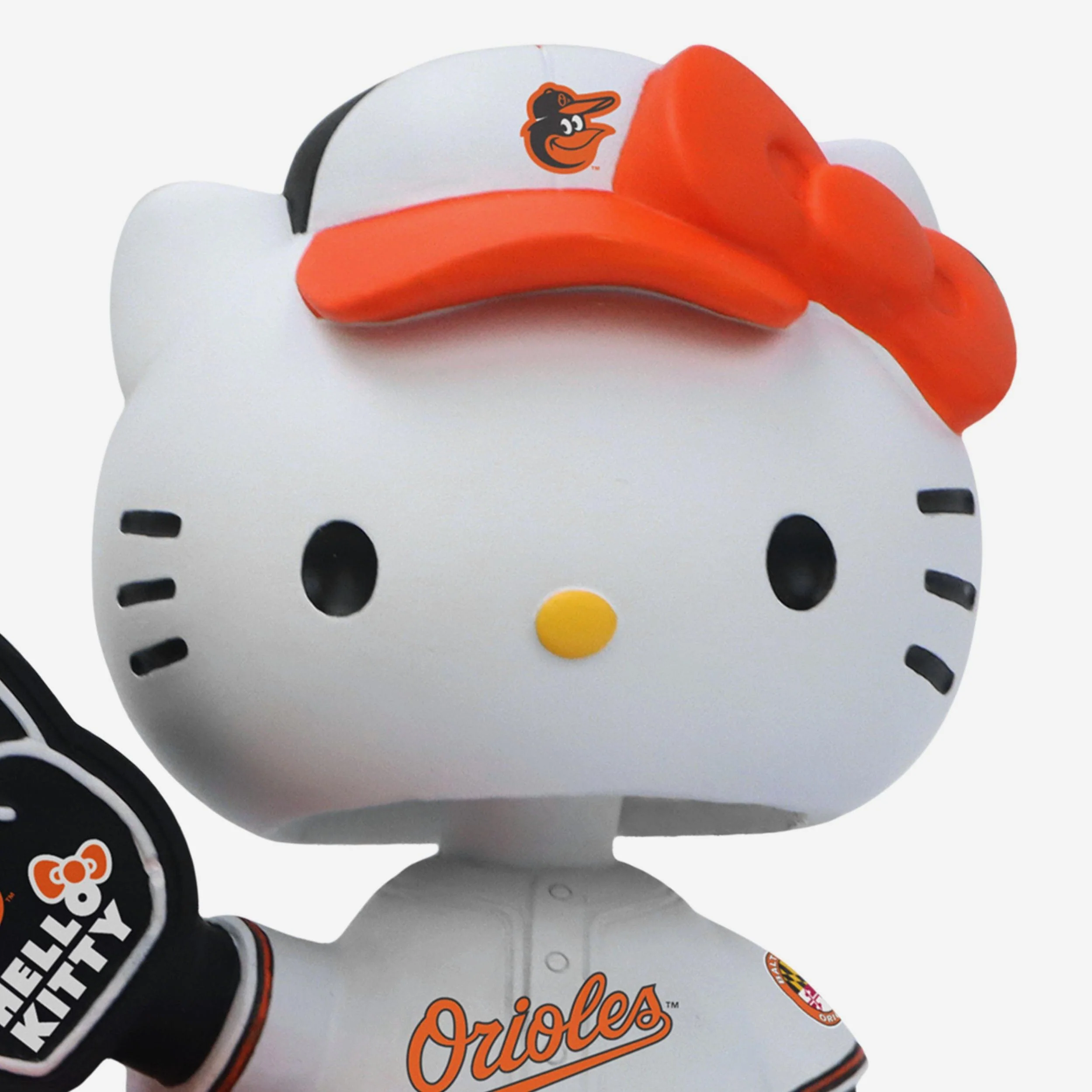 Hello Kitty® Baltimore Orioles Baseball Helmet Bobblehead - Image 2