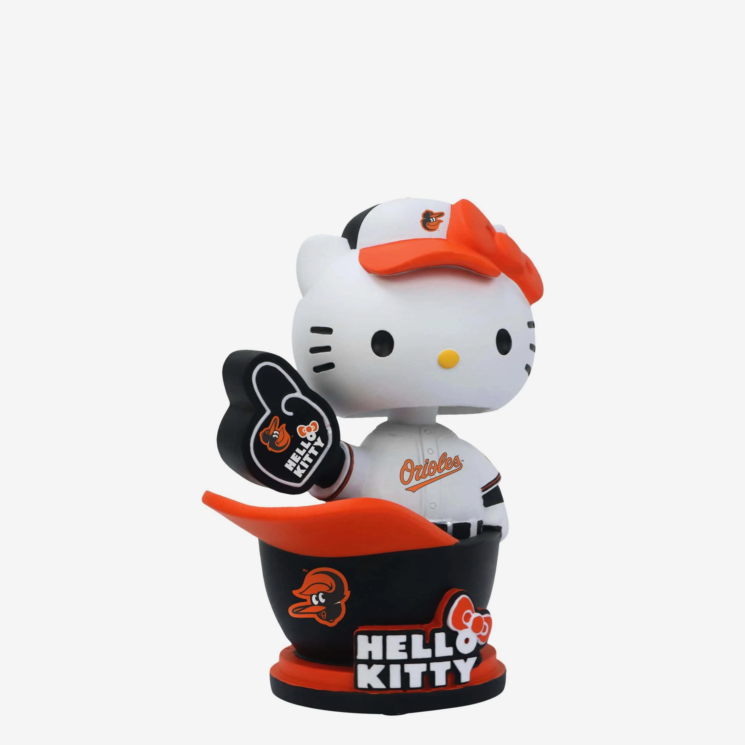 Hello Kitty® Baltimore Orioles Baseball Helmet Bobblehead - Image 4