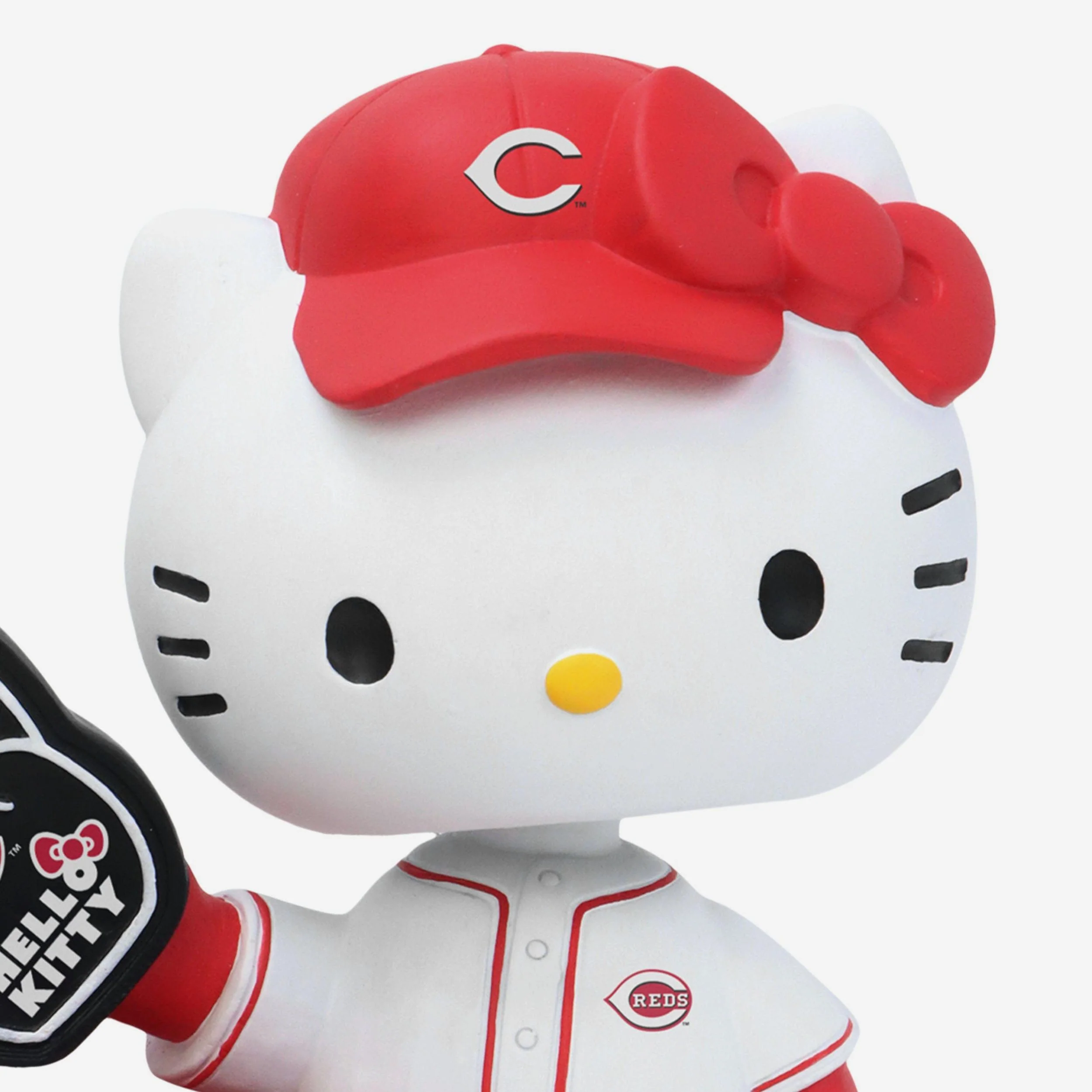 Hello Kitty® Cincinnati Reds Baseball Helmet Bobblehead - Image 2