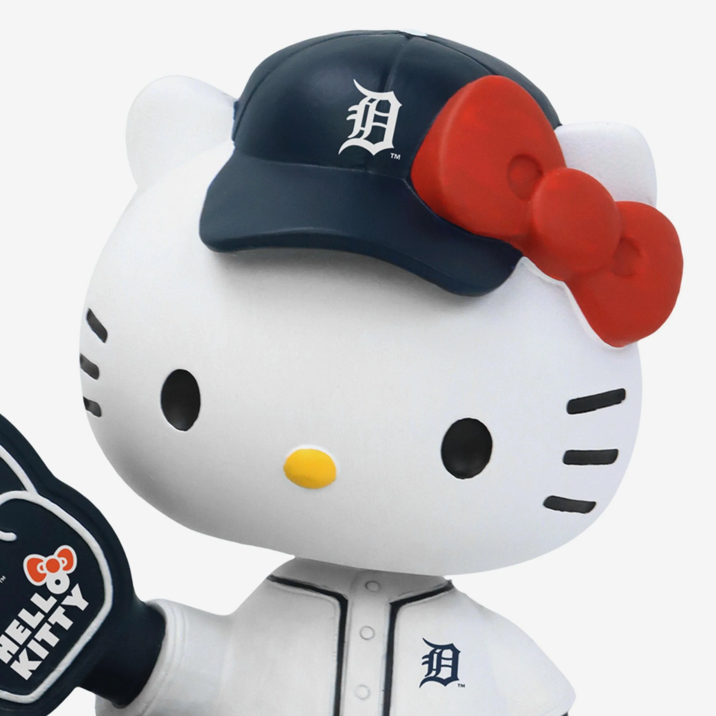 Hello Kitty® Detroit Tigers Baseball Helmet Bobblehead - Image 2