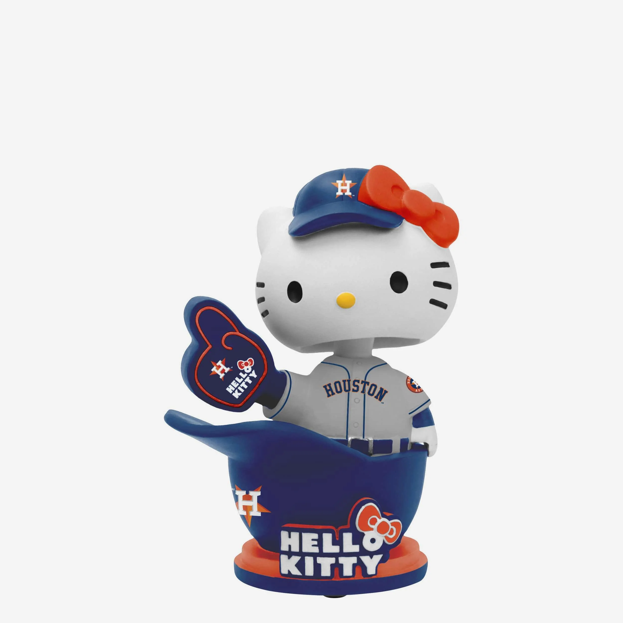 Hello Kitty® Houston Astros Baseball Helmet Away Jersey Bobblehead