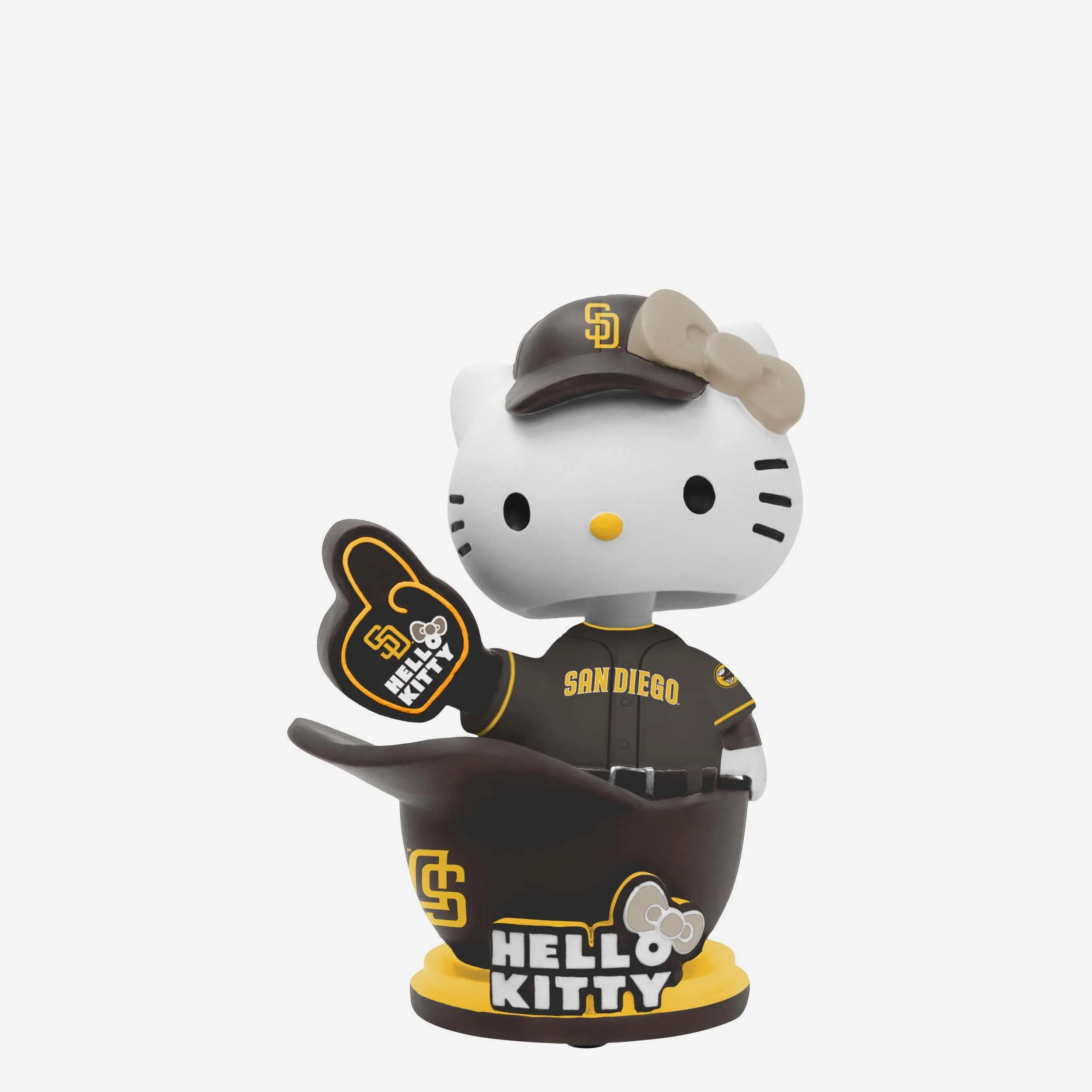 Hello Kitty® San Diego Padres Baseball Helmet Away Jersey Bobblehead