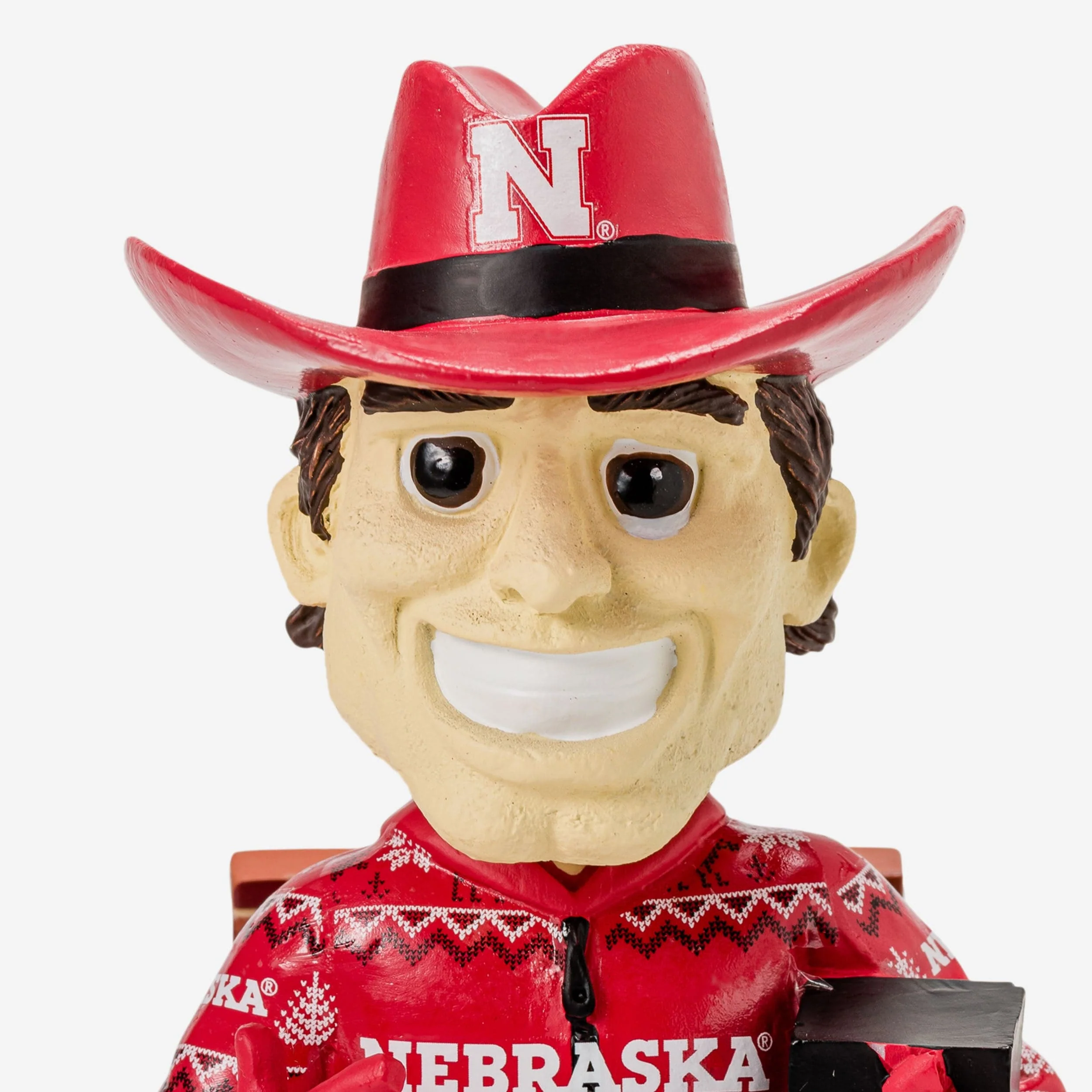 Herbie Husker Nebraska Cornhuskers Holiday Mascot Bobblehead - Image 2