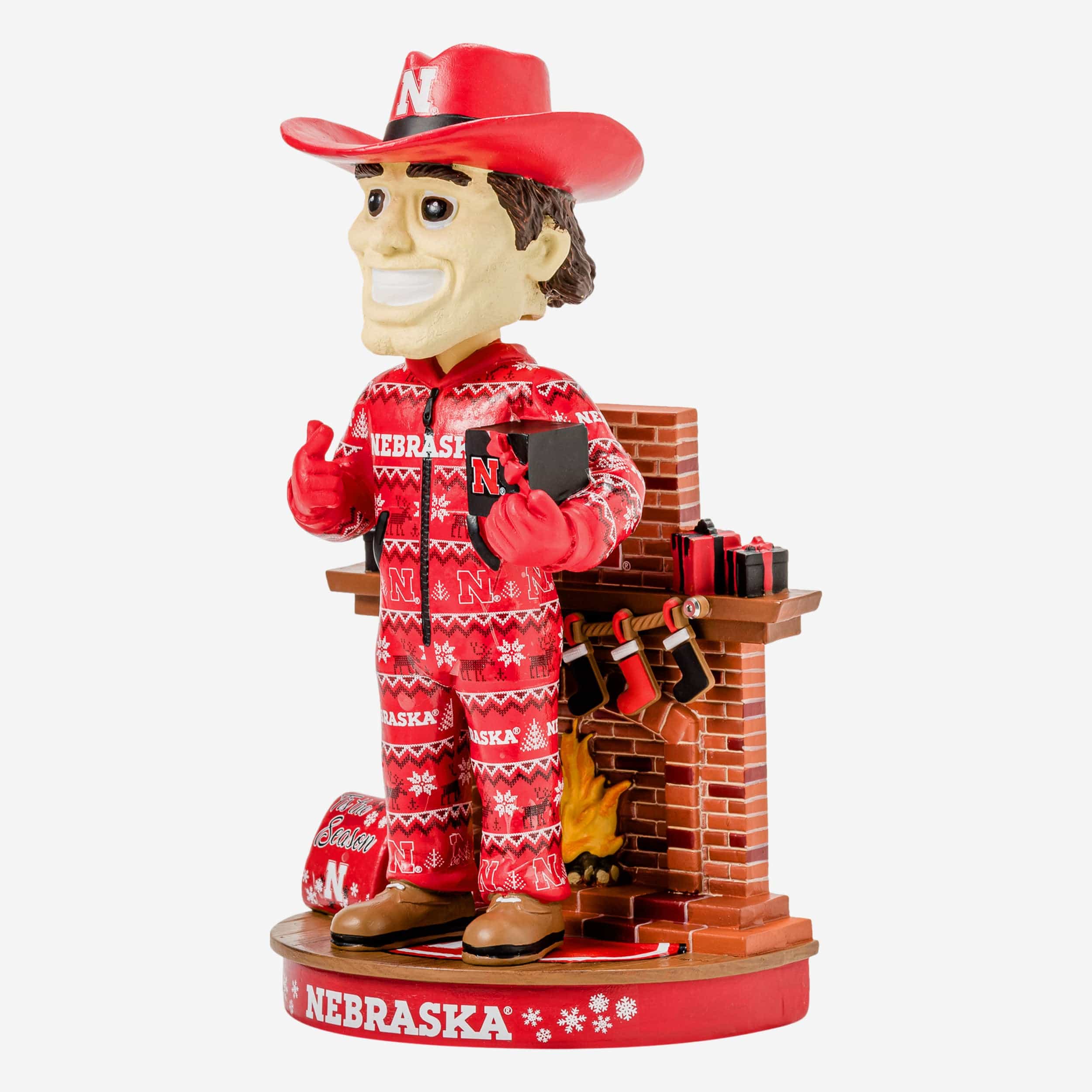 Herbie Husker Nebraska Cornhuskers Holiday Mascot Bobblehead - Image 4