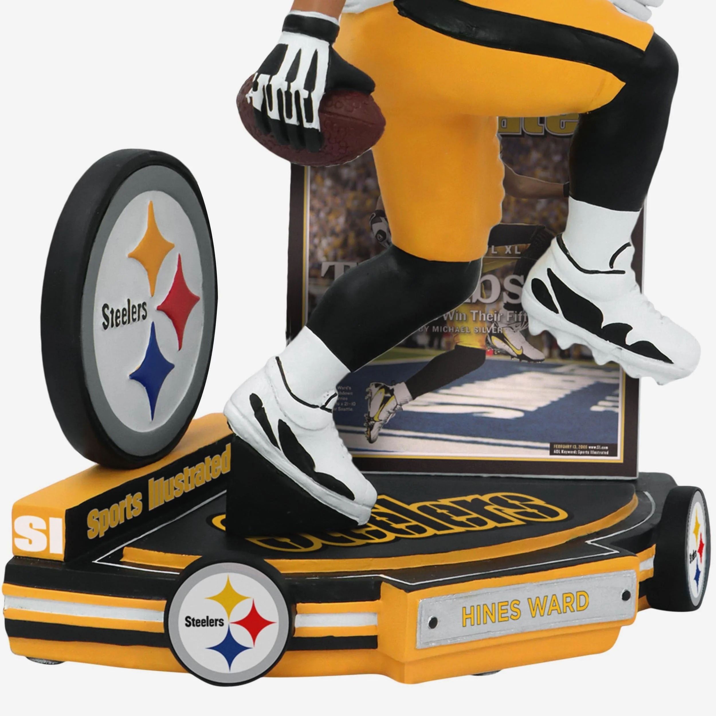 Hines Ward Pittsburgh Steelers Thumbs Up Super Bowl Xl Sports Illustrated Cover Bobblehead - Image 3