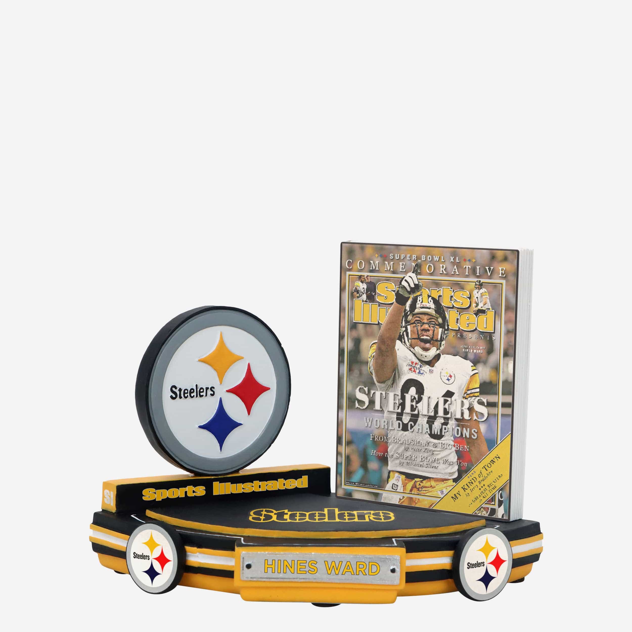 Hines Ward Pittsburgh Steelers XL World Champions Sports Illustrated Cover Bobblehead - Image 4