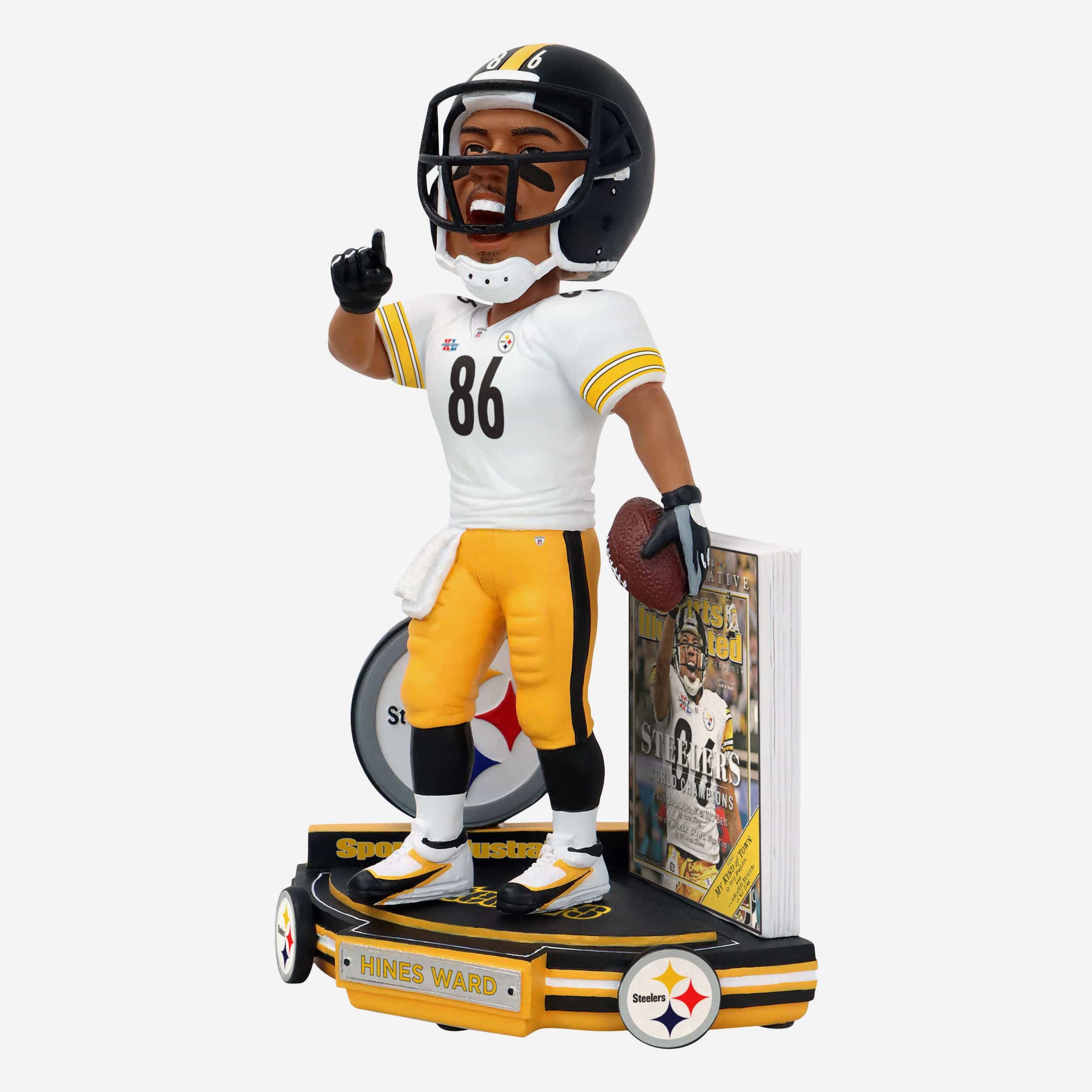 Hines Ward Pittsburgh Steelers XL World Champions Sports Illustrated Cover Bobblehead - Image 5