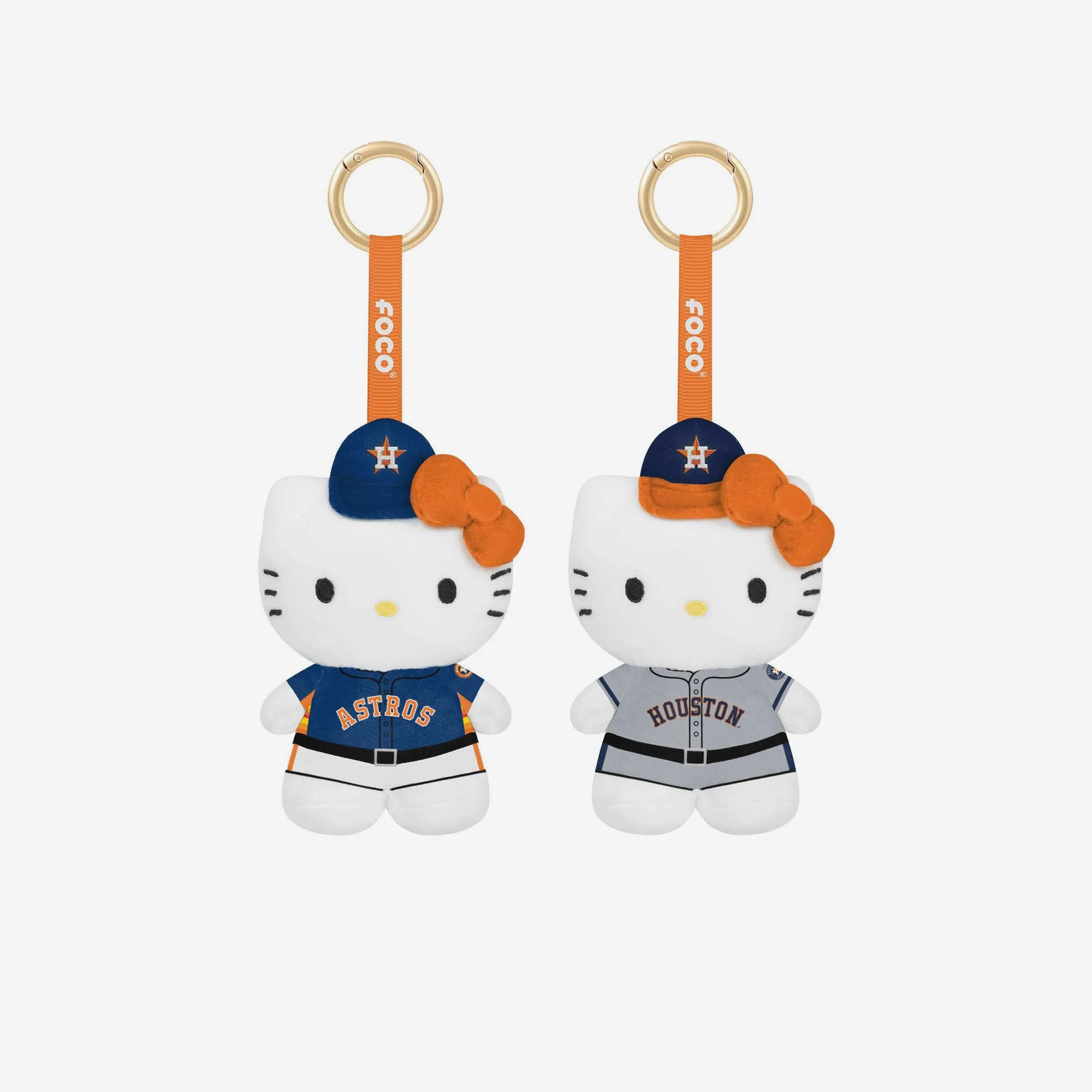 Houston Astros 2 Pack Mini Plush Hello Kitty® Bag Charm Keychain