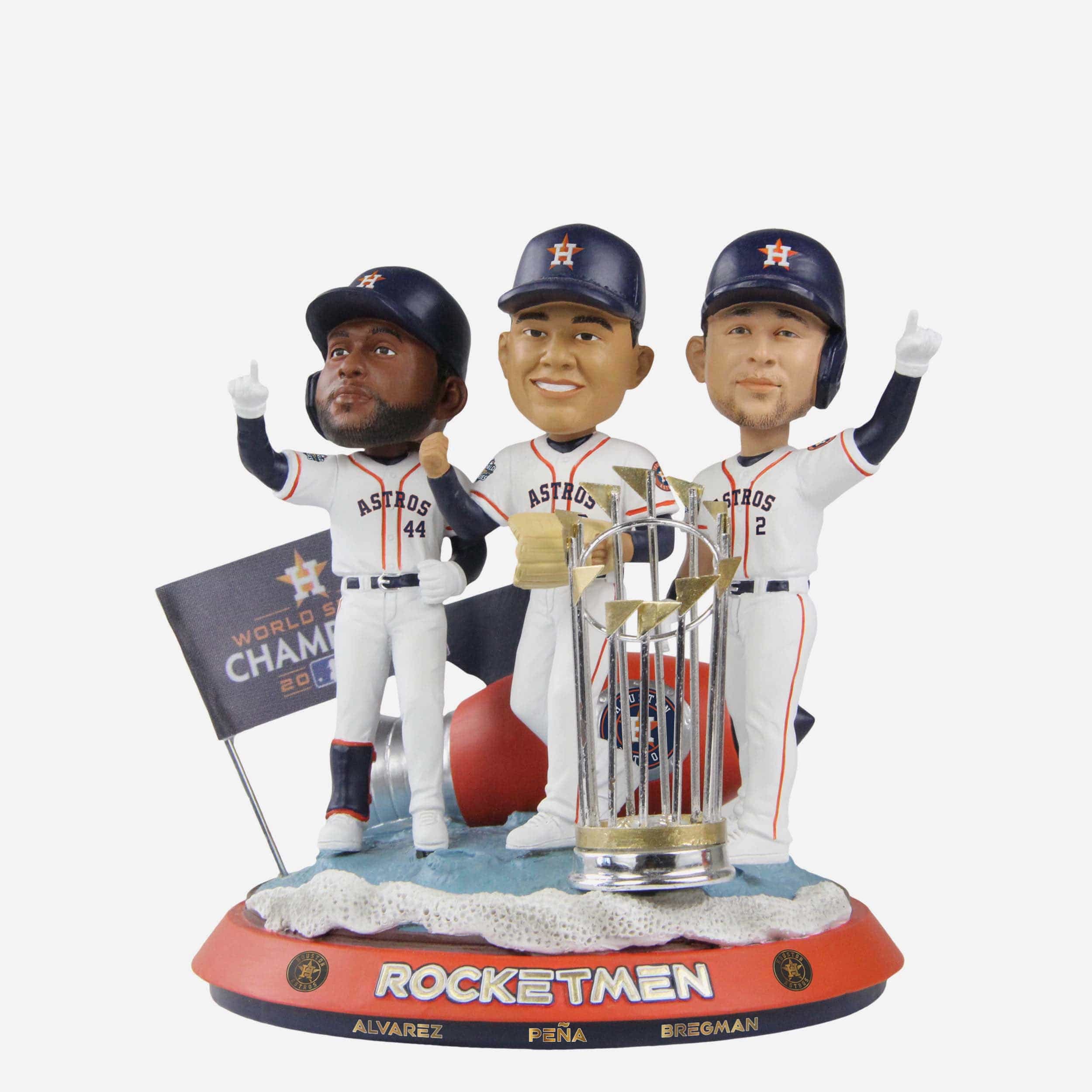 Houston Astros 2022 World Series Champions Rocketmen Mini Bobblehead Scene