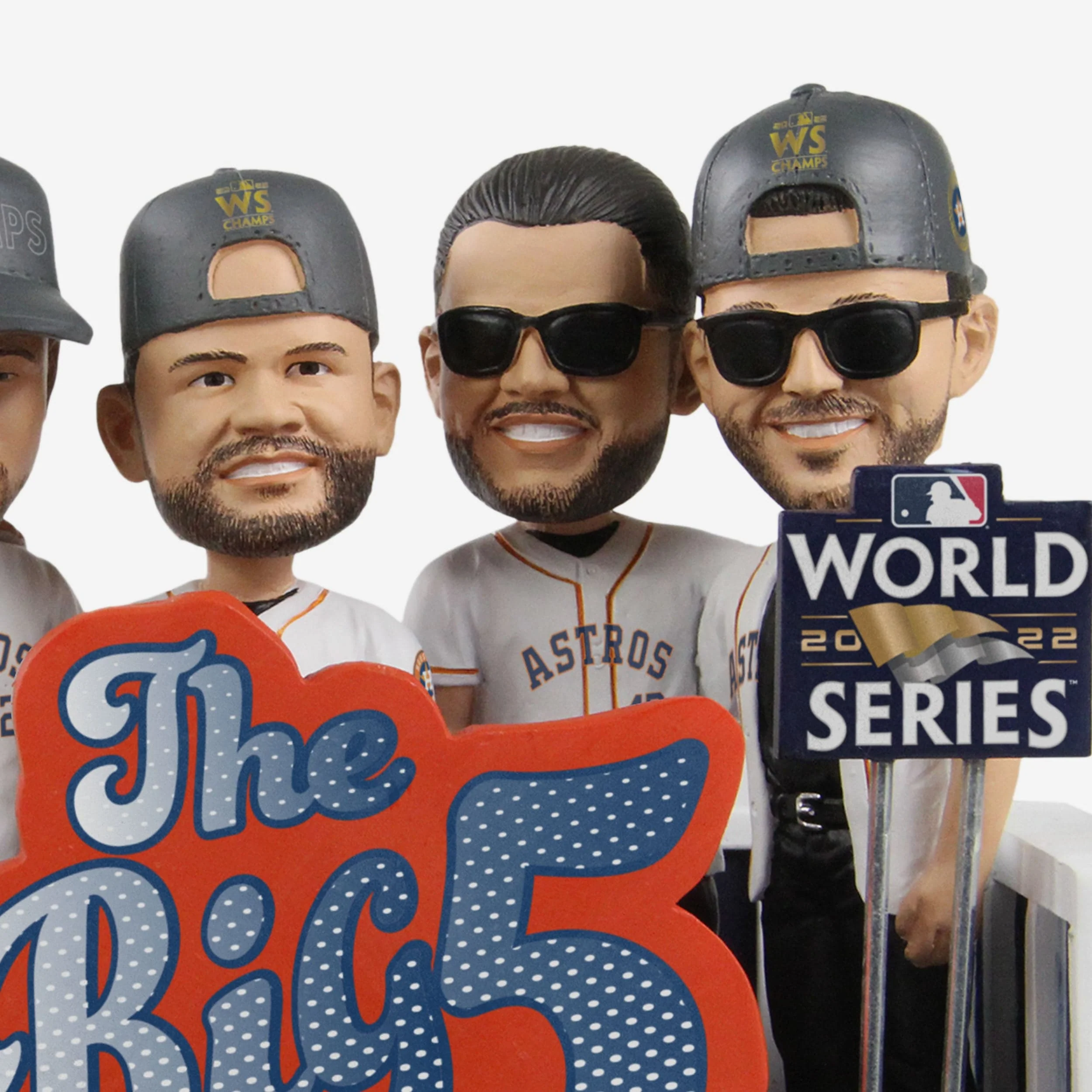 Houston Astros 2022 World Series Champions The Big Five Mini Bobblehead Scene - Image 3