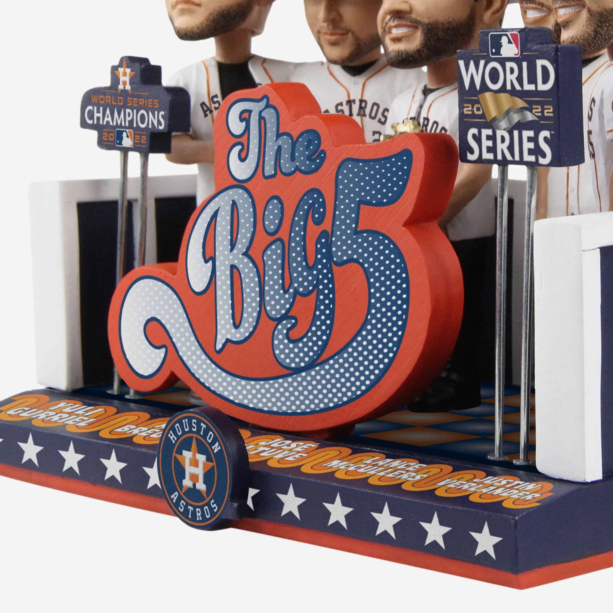 Houston Astros 2022 World Series Champions The Big Five Mini Bobblehead Scene - Image 4