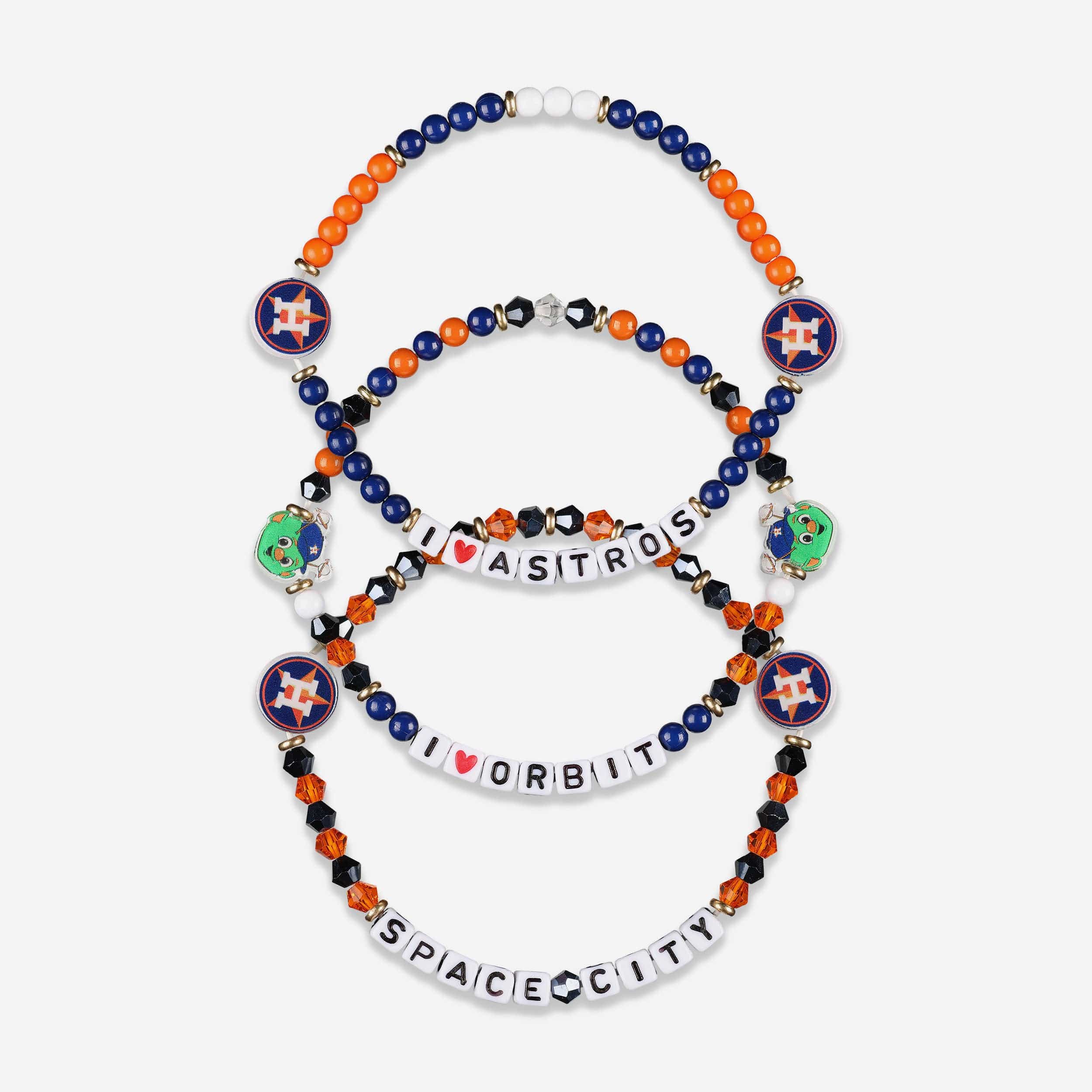 Houston Astros 3 Pack Friendship Bracelet