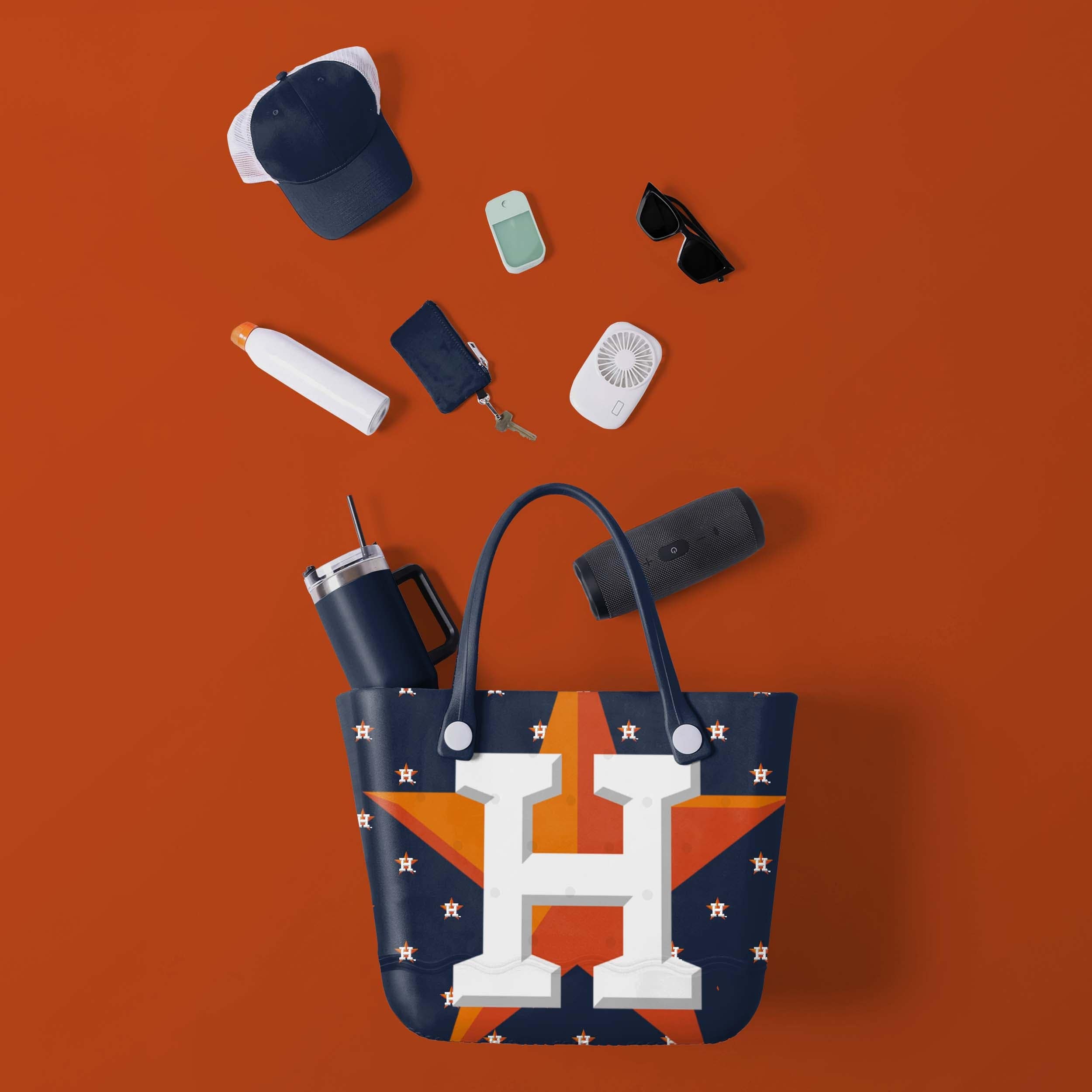 Houston Astros Big Logo Mini Print Tailgate Tote Bag - Image 2