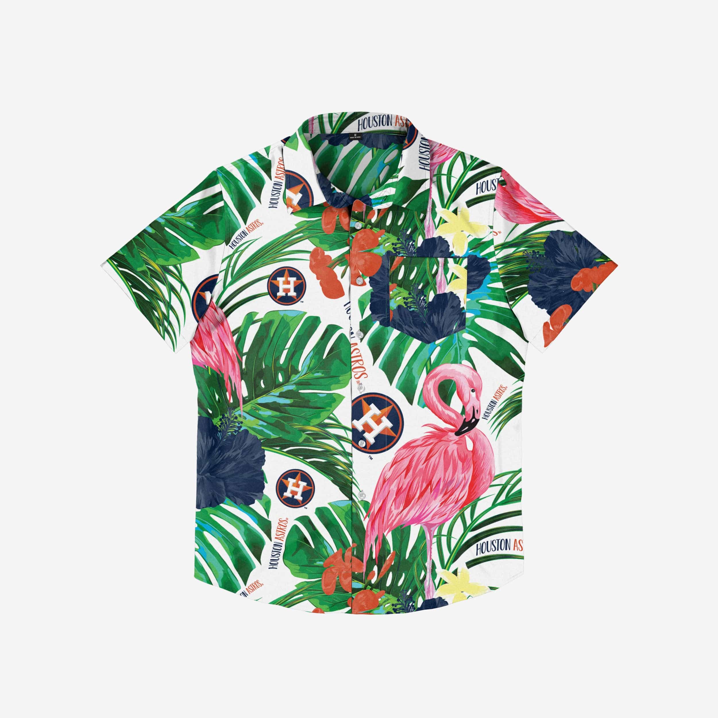 Houston Astros Flamingo Button Up Shirt - Image 3