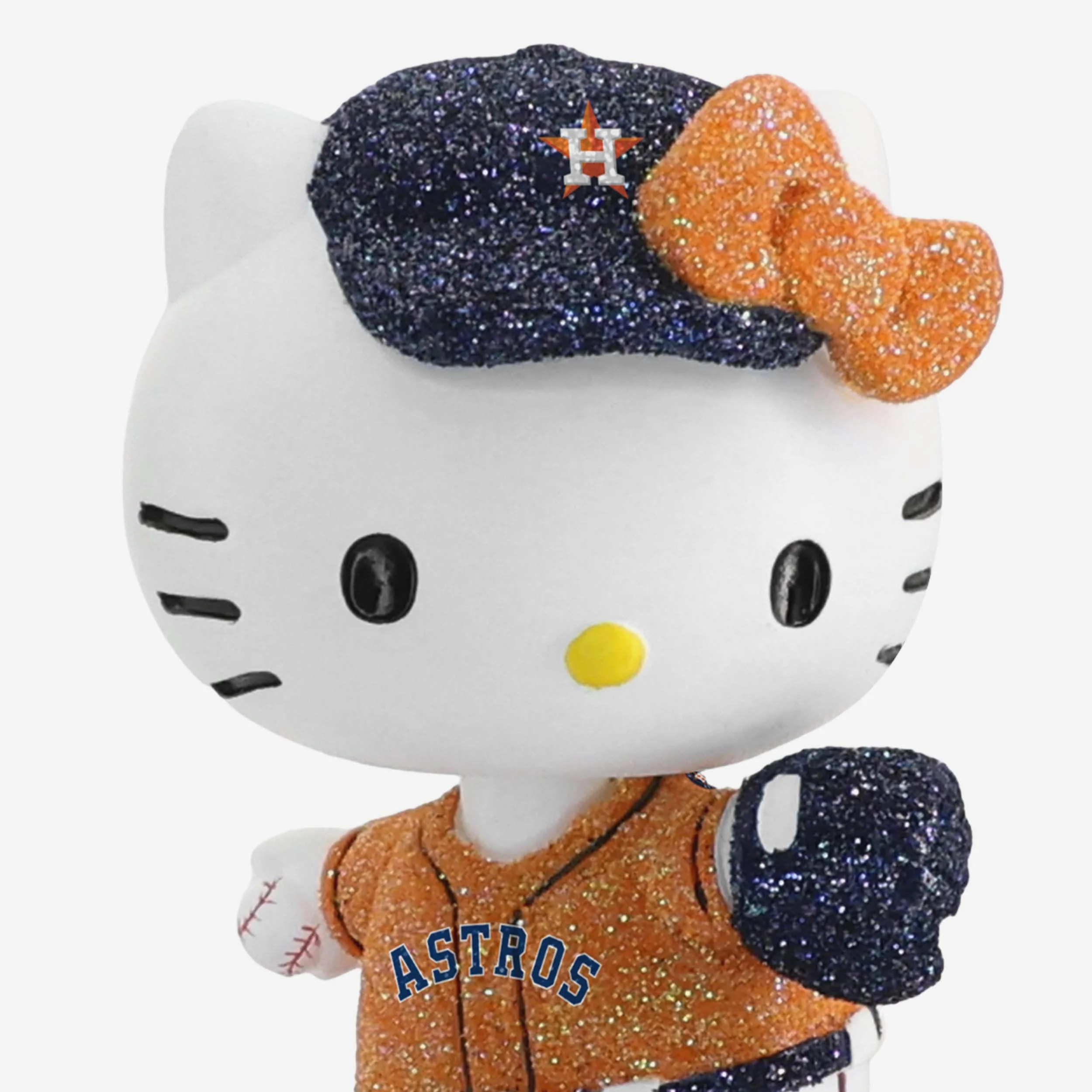 Houston Astros Hello Kitty® Glitter Mini Bobblehead - Image 2