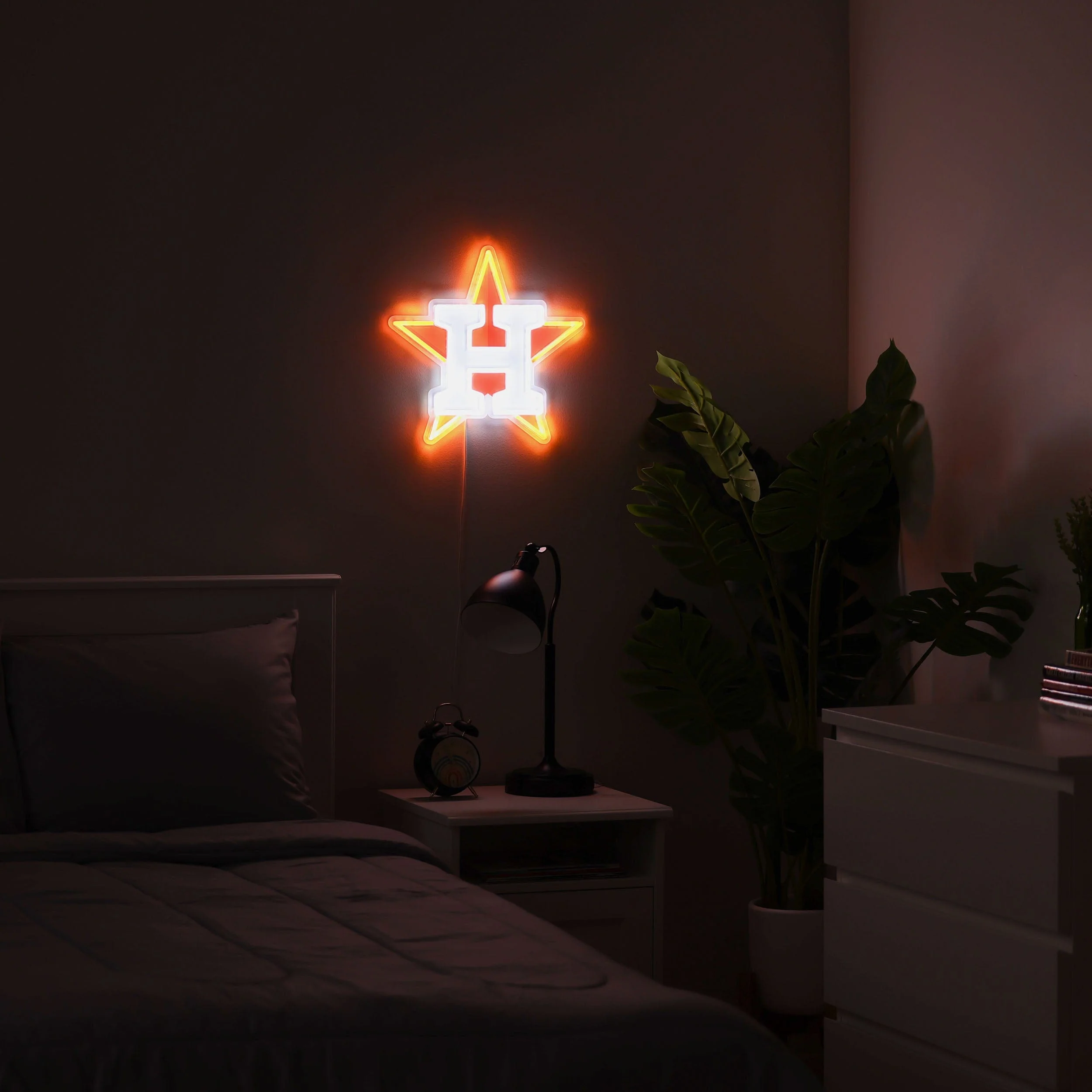 Houston Astros LED Neon Light Up Team Logo Sign - Image 3