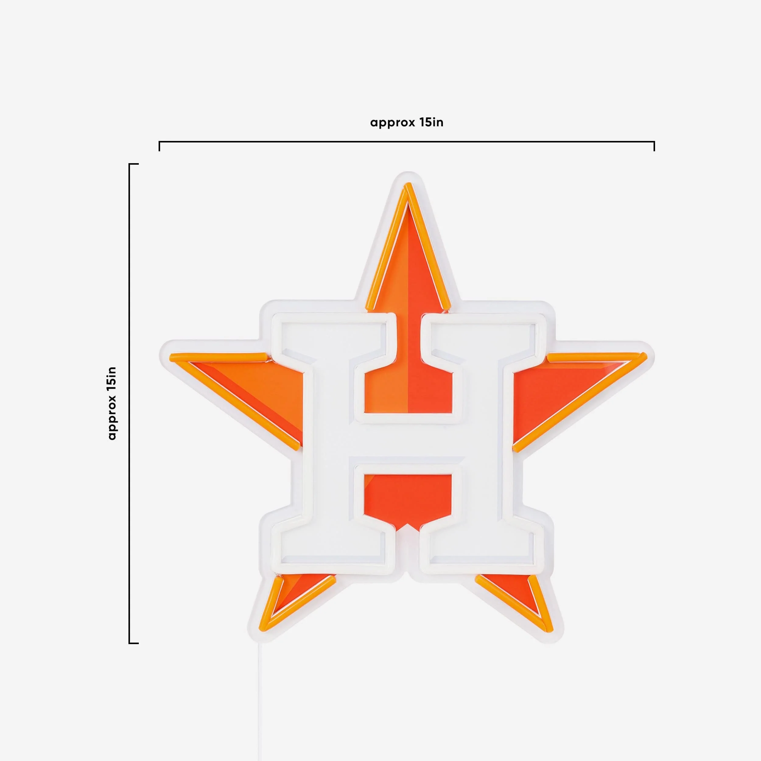 Houston Astros LED Neon Light Up Team Logo Sign - Image 5