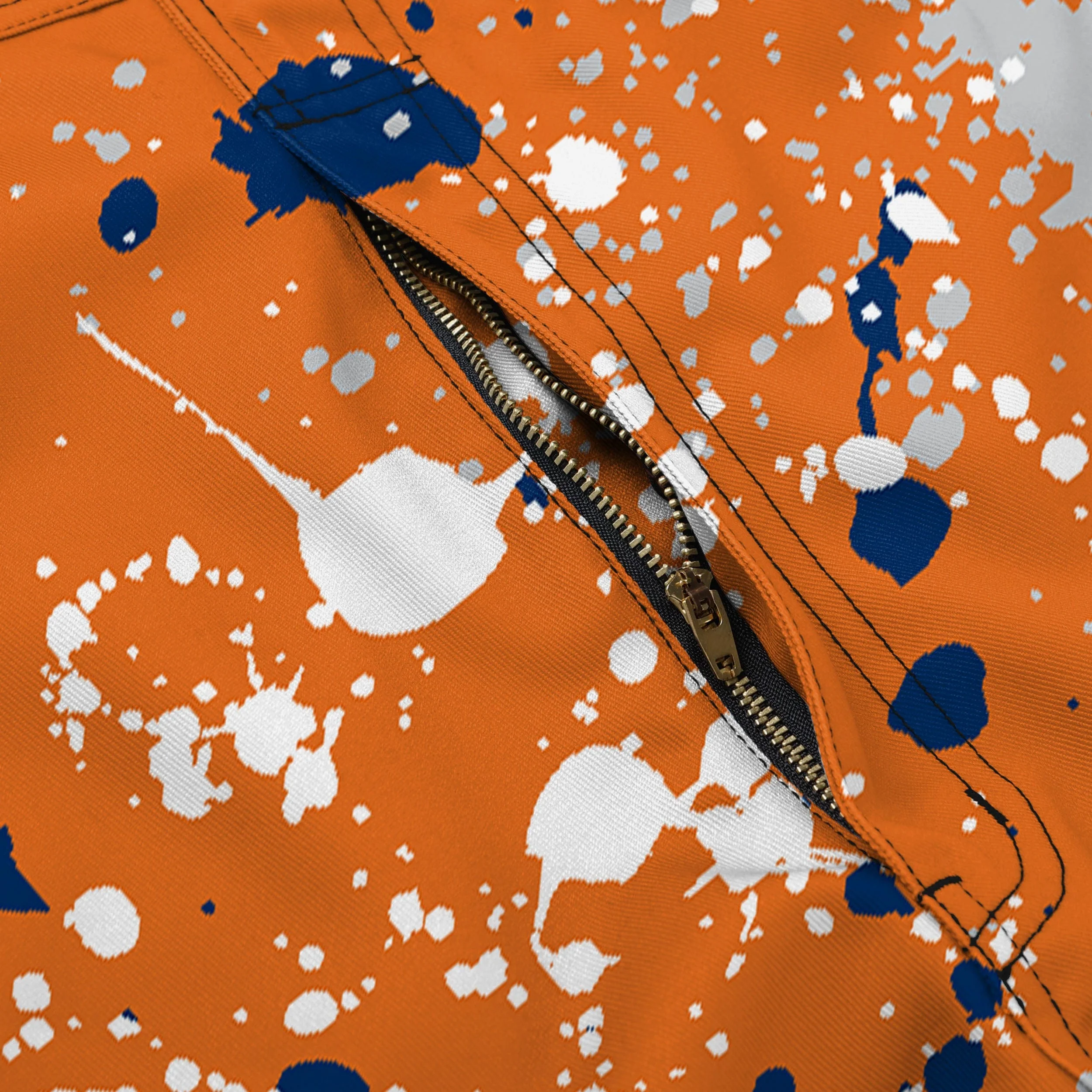Houston Astros Mens Paint Splatter Bib Overalls - Image 6