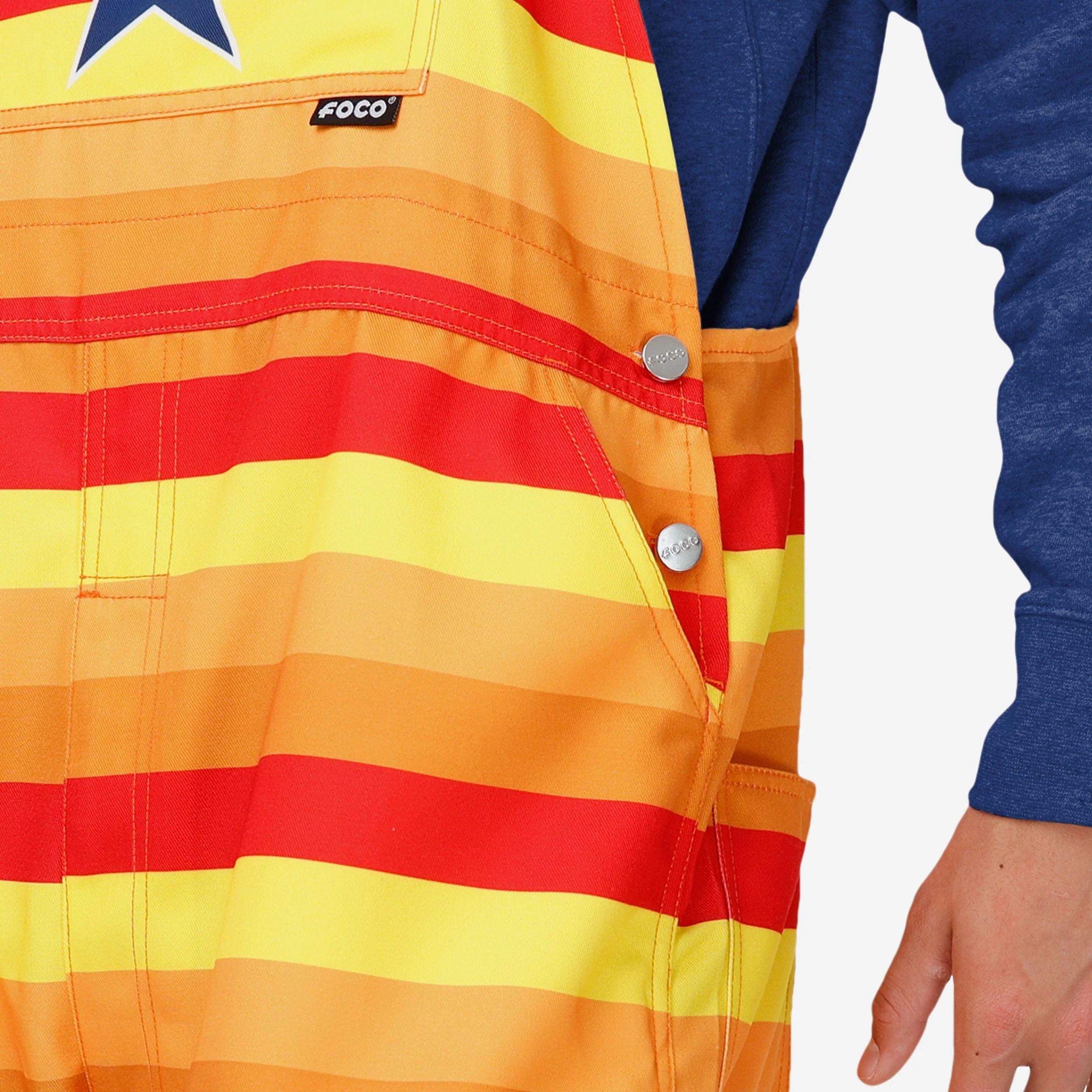 Houston Astros Mens Throwback Thematic Bib Overalls - Image 5