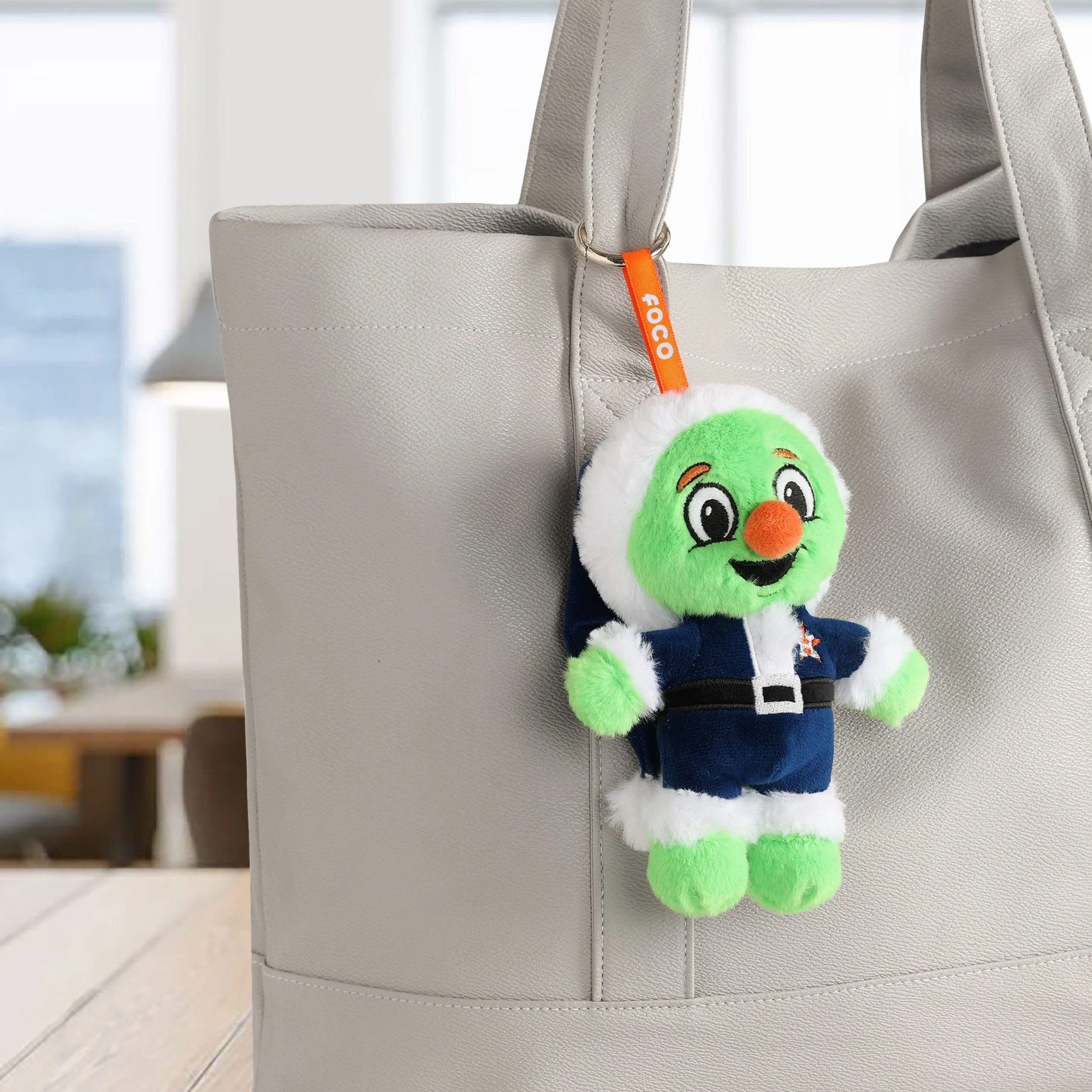 Houston Astros Plush Mascot Santa Bag Charm Keychain - Image 2